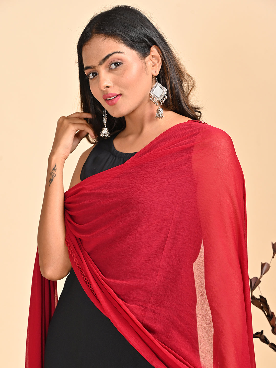 Solid Chiffon Dupatta