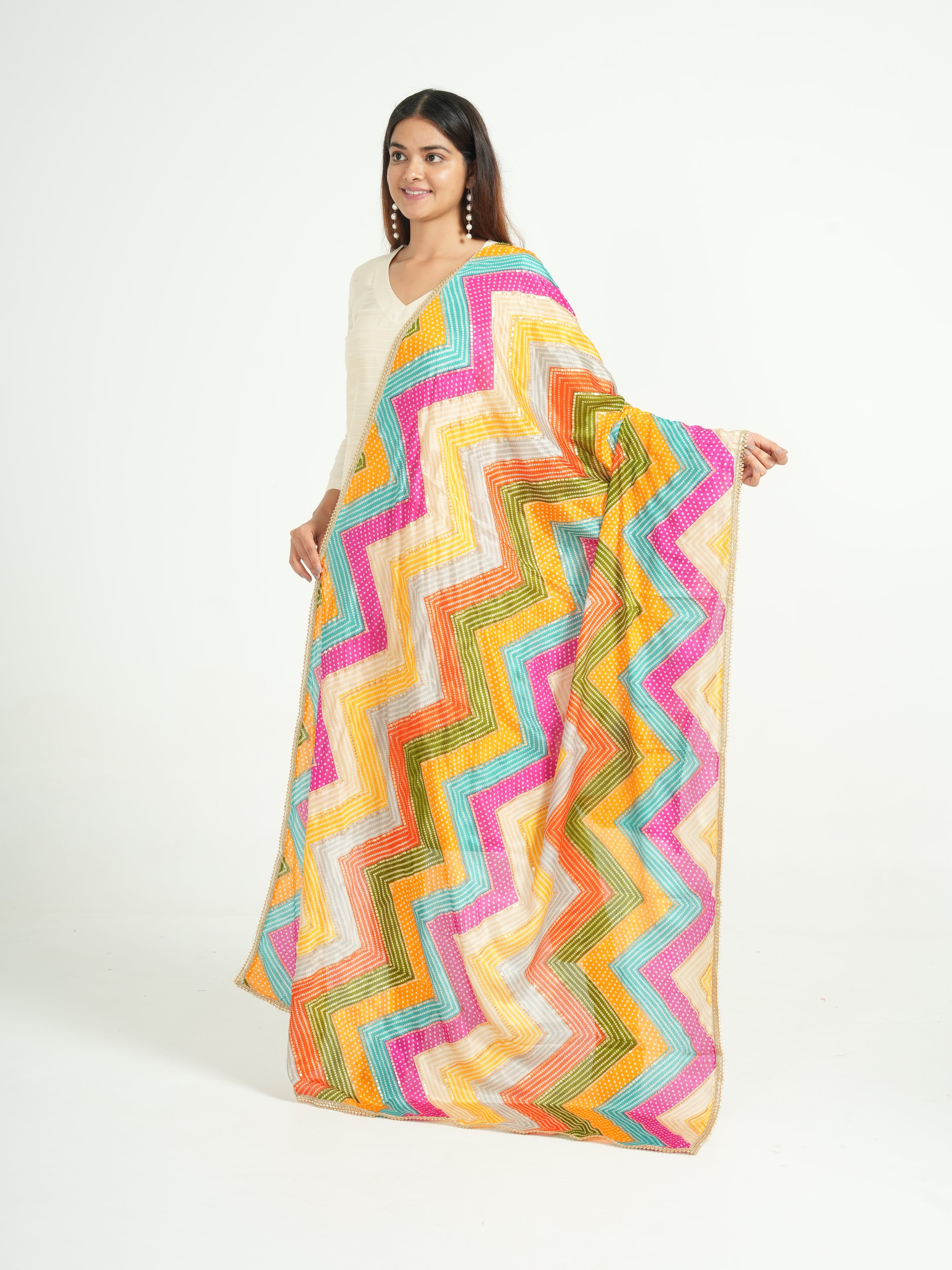 Art Silk Bandhini Dupatta