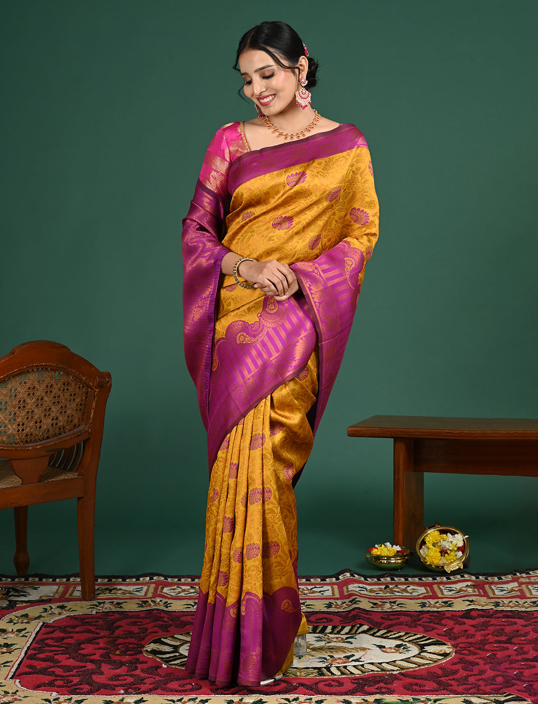 South Art Silk Geometric Saree