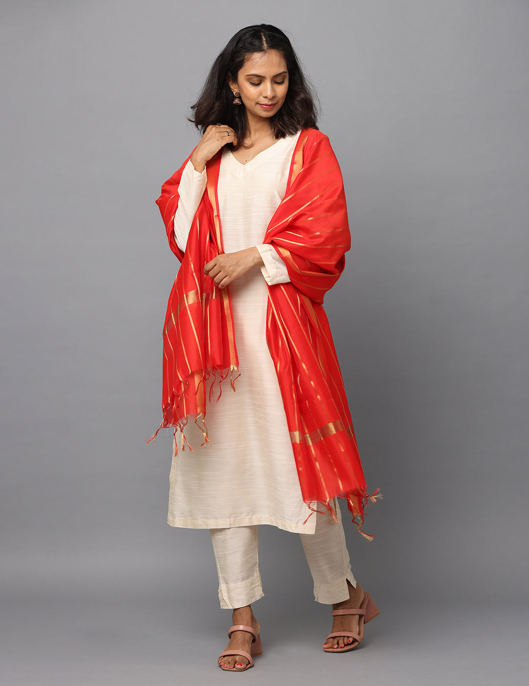 Banarasi Silk Stripe Dupatta