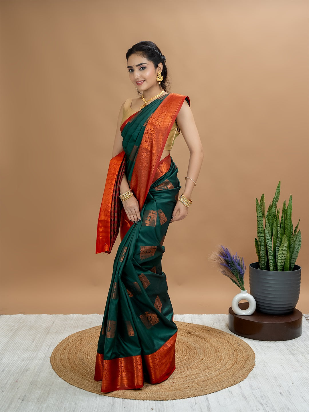 South Silk Brocade Saree