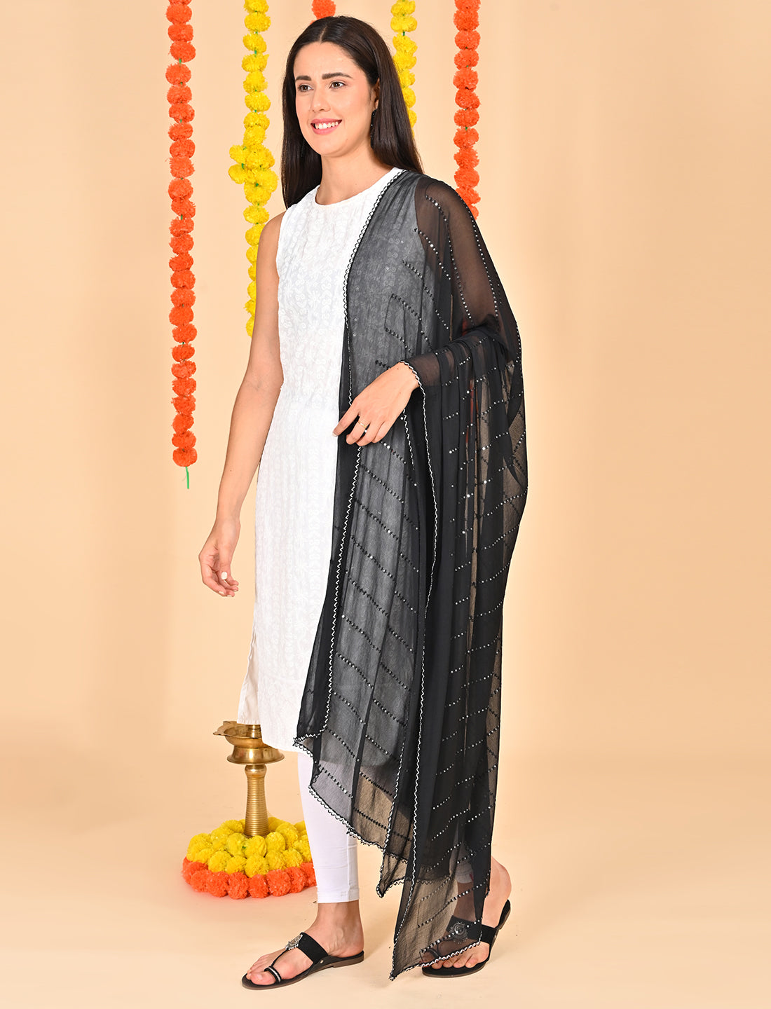 Chiffon Stripe Dupatta