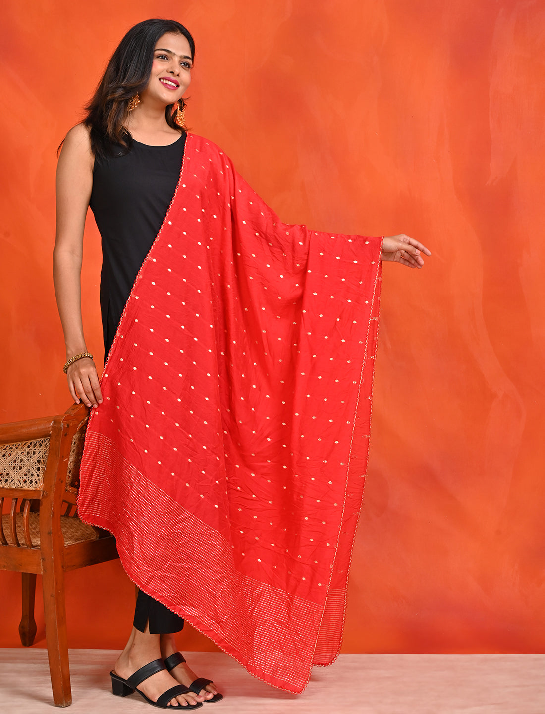 Chanderi Zari weave Dupatta
