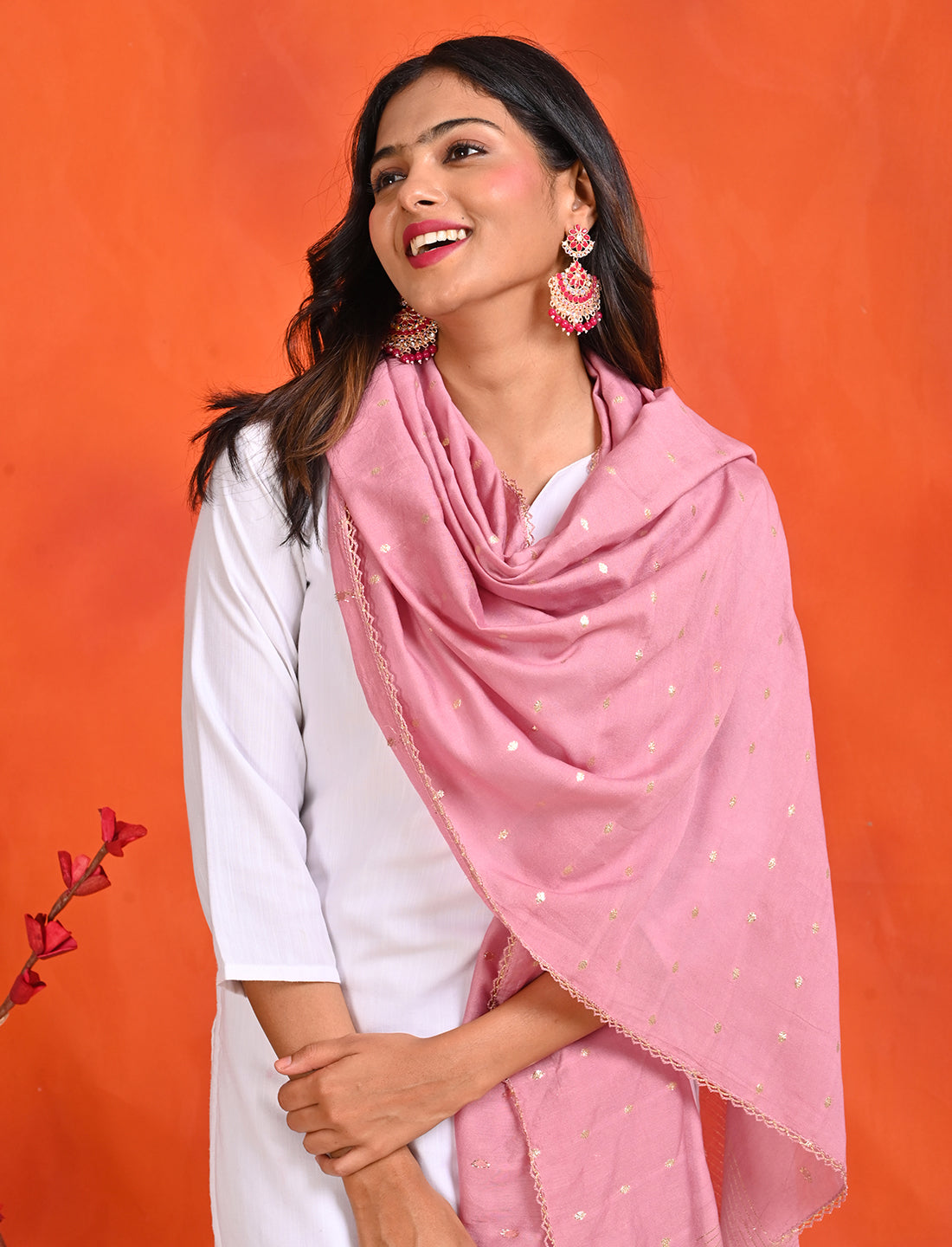 Chanderi Zari weave Dupatta
