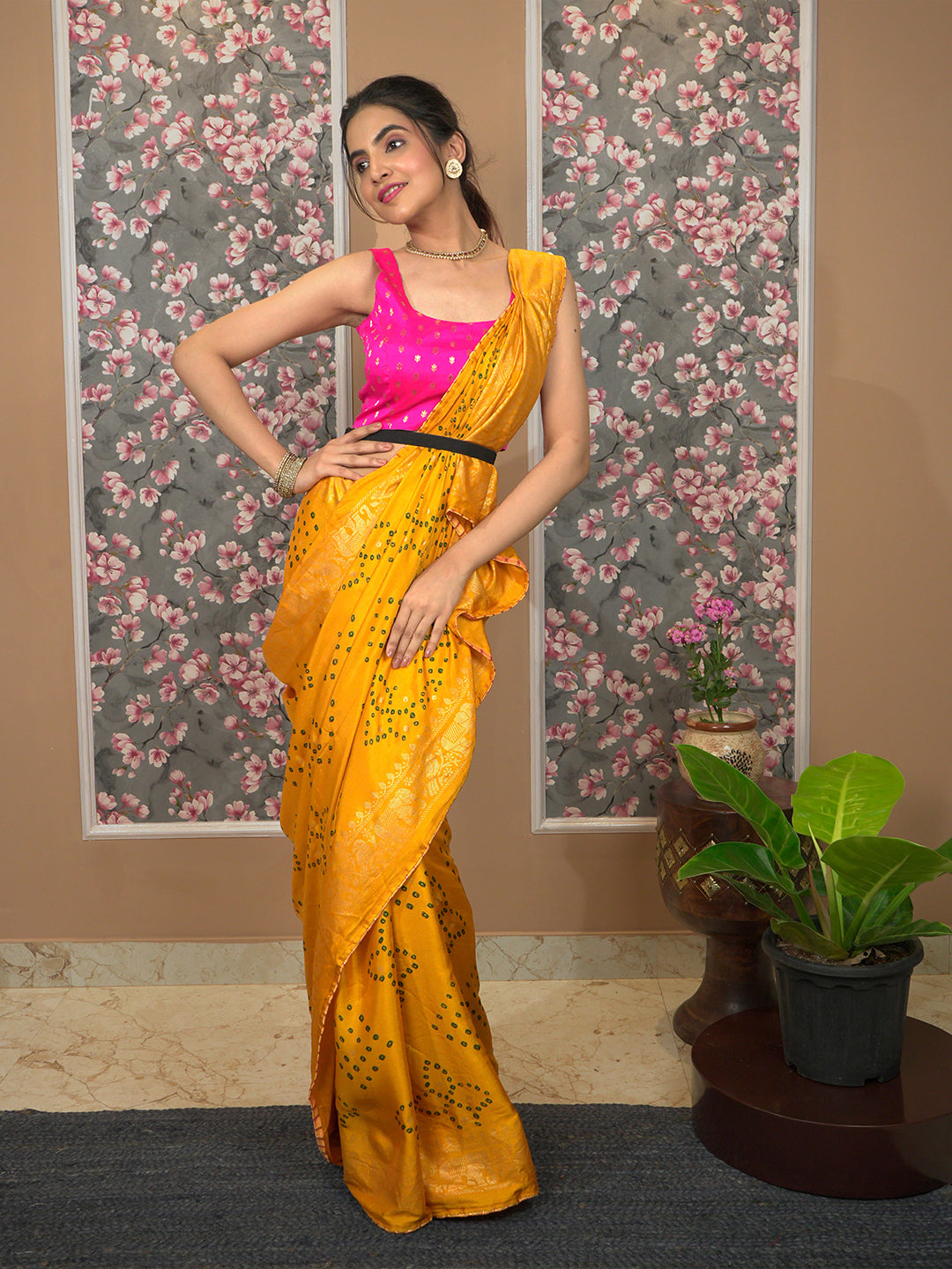 Bandhini Viscose Crepe Saree