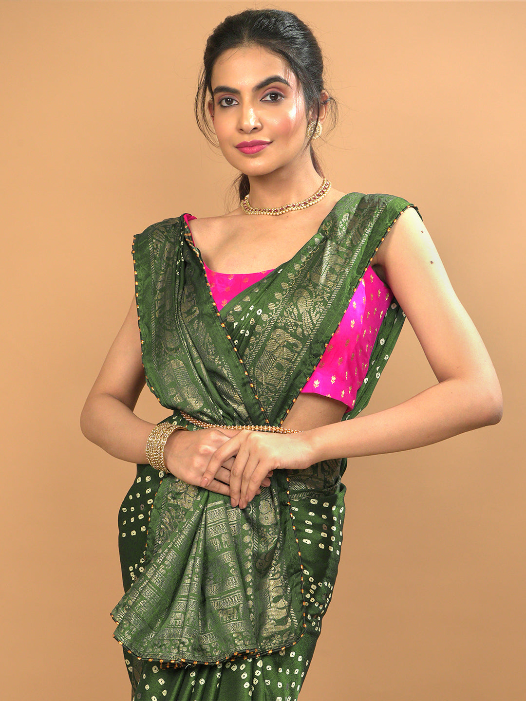 Bandhini Viscose Crepe Saree