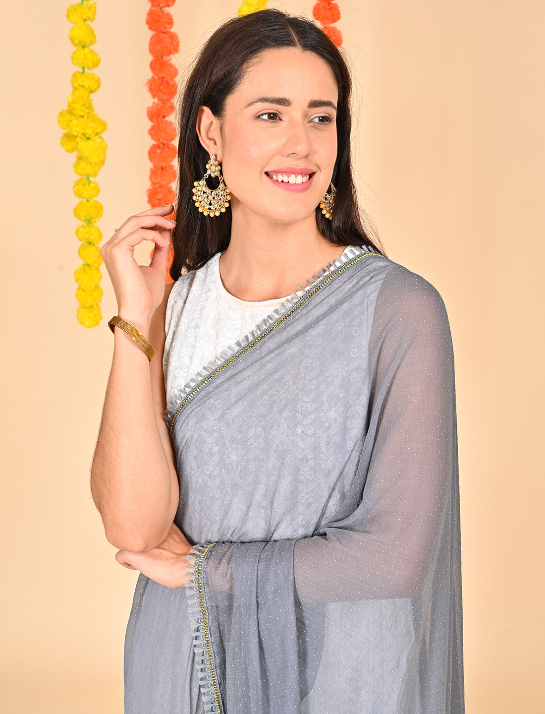 Ditsy Dots Chiffon Dupatta