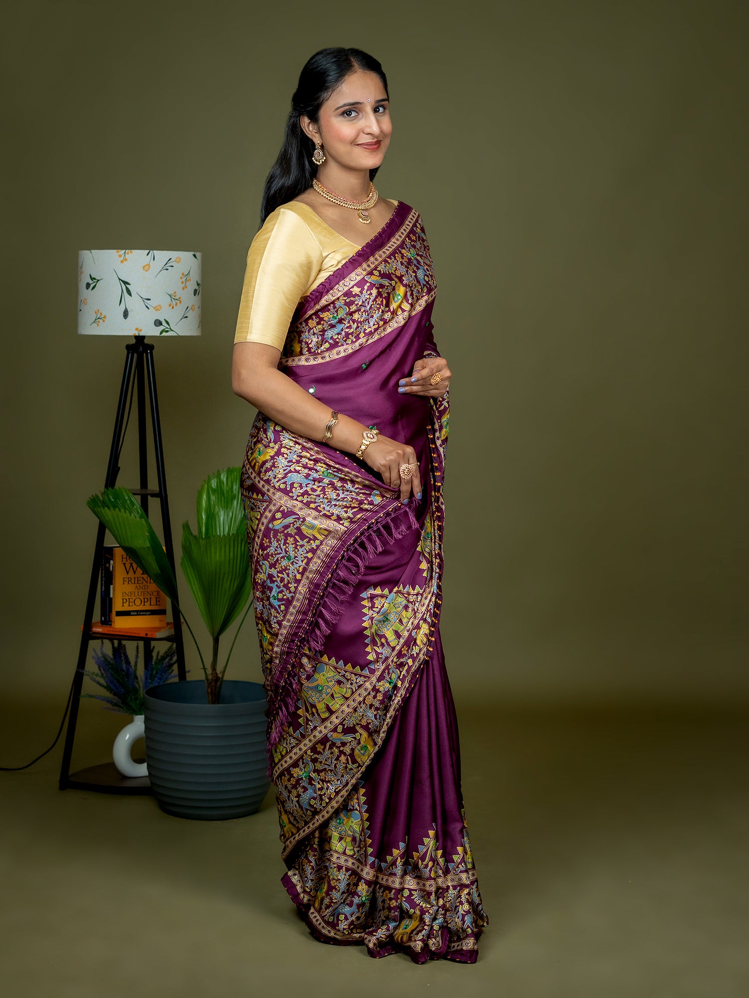 Kutch Print Crepe Saree