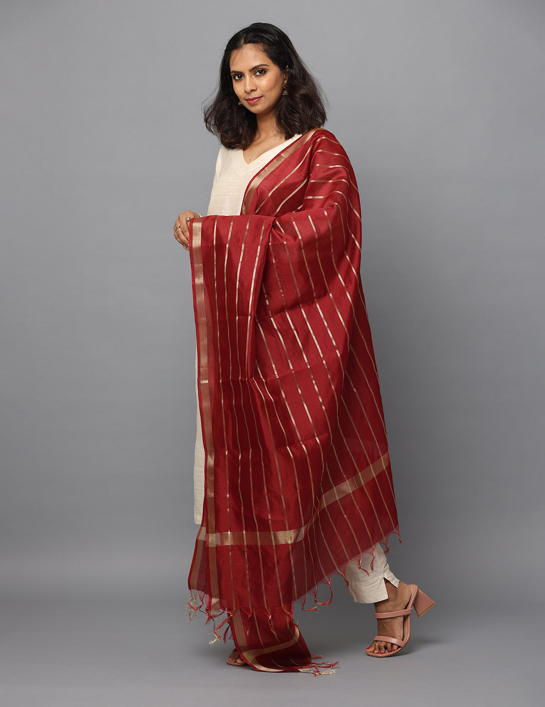 Banarasi Silk Stripe Dupatta