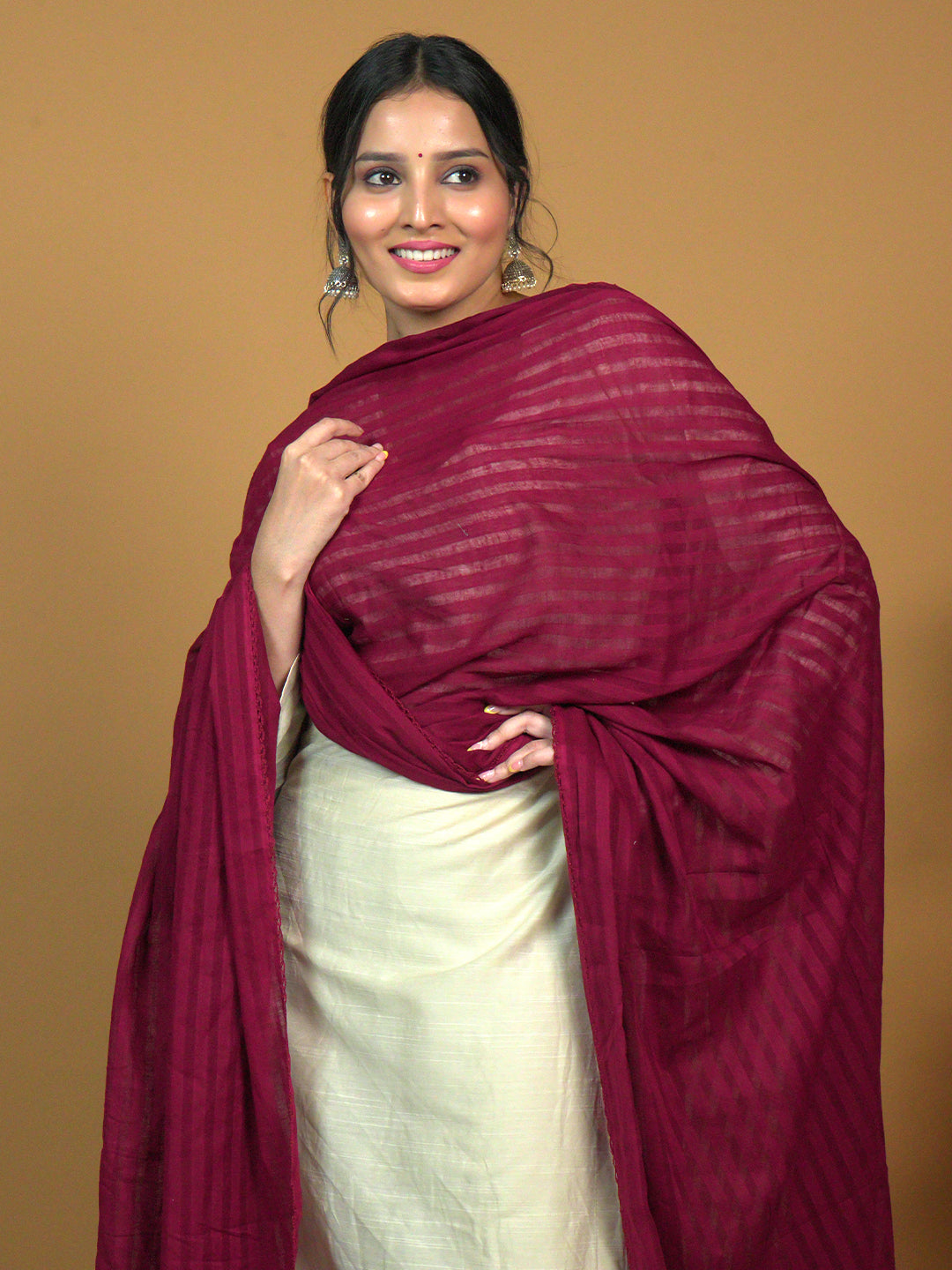 Stripe Cotton Dupatta