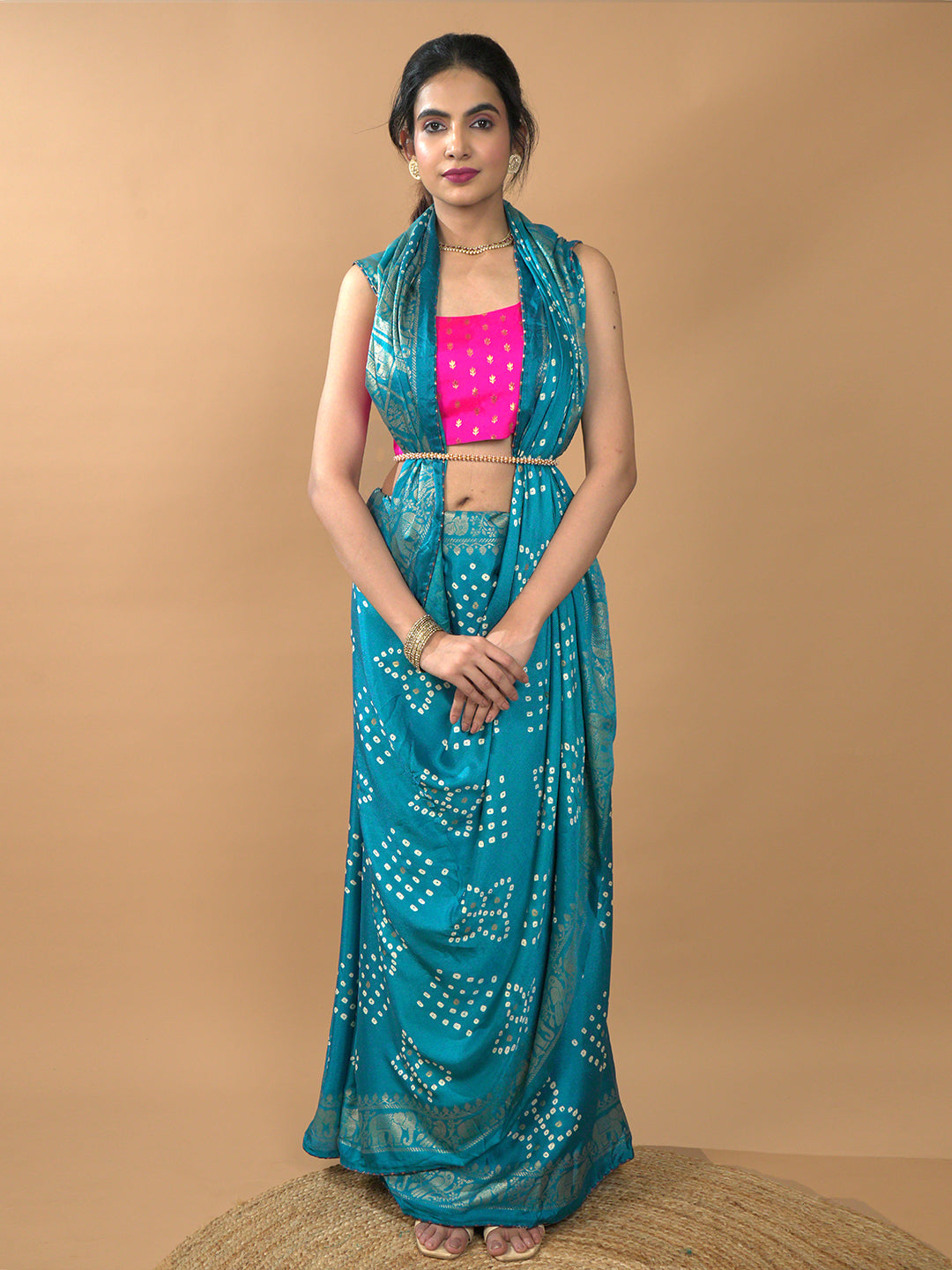 Bandhini Viscose Crepe Saree
