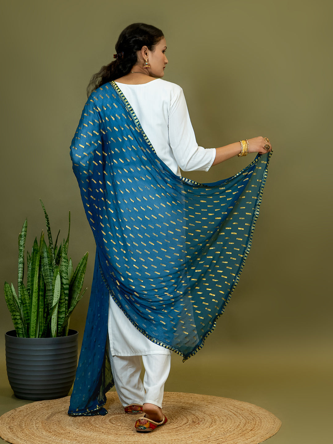 Chiffon Gold Print Dupatta