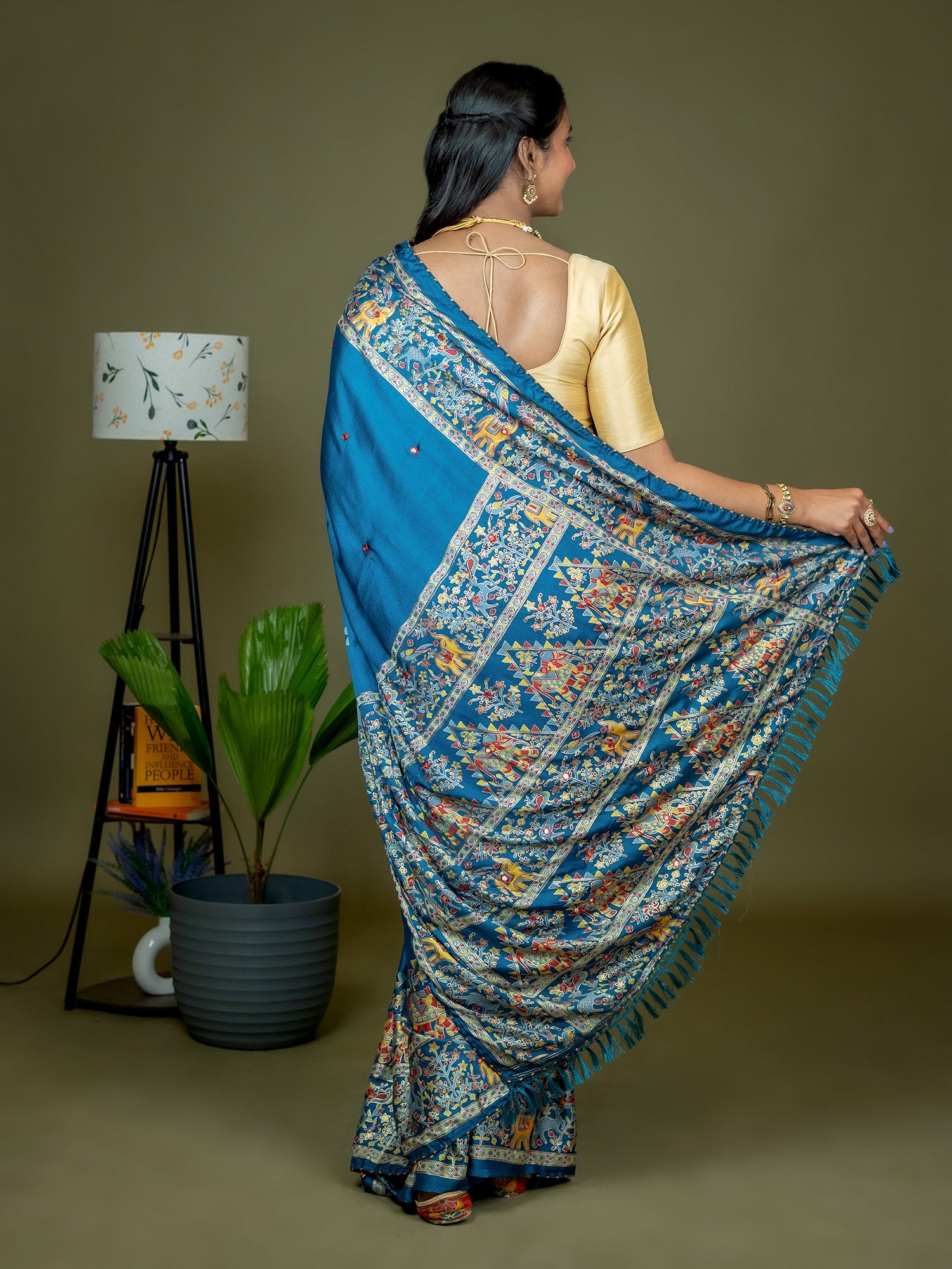 Kutch Print Crepe Saree