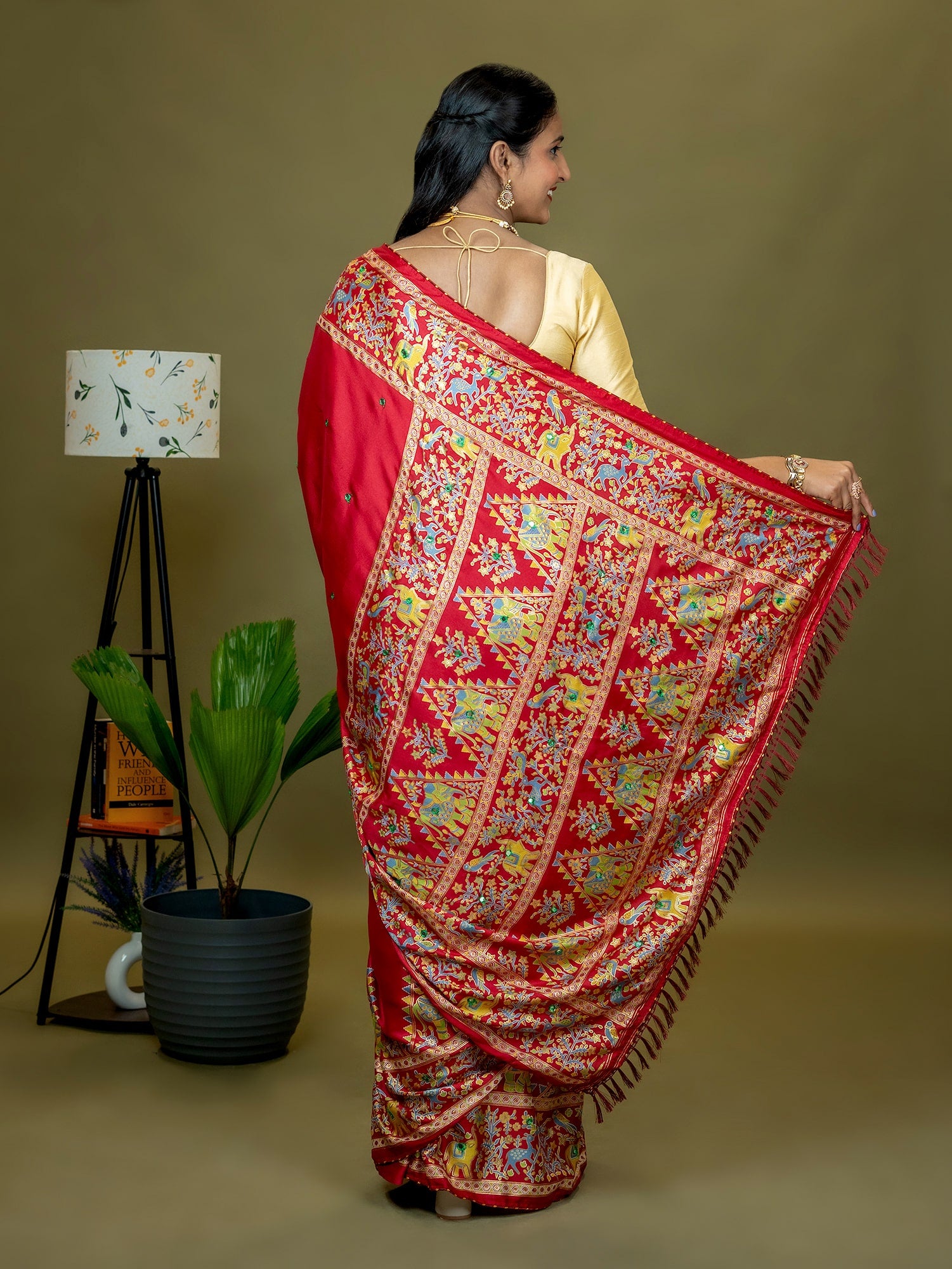 Kutch Print Crepe Saree