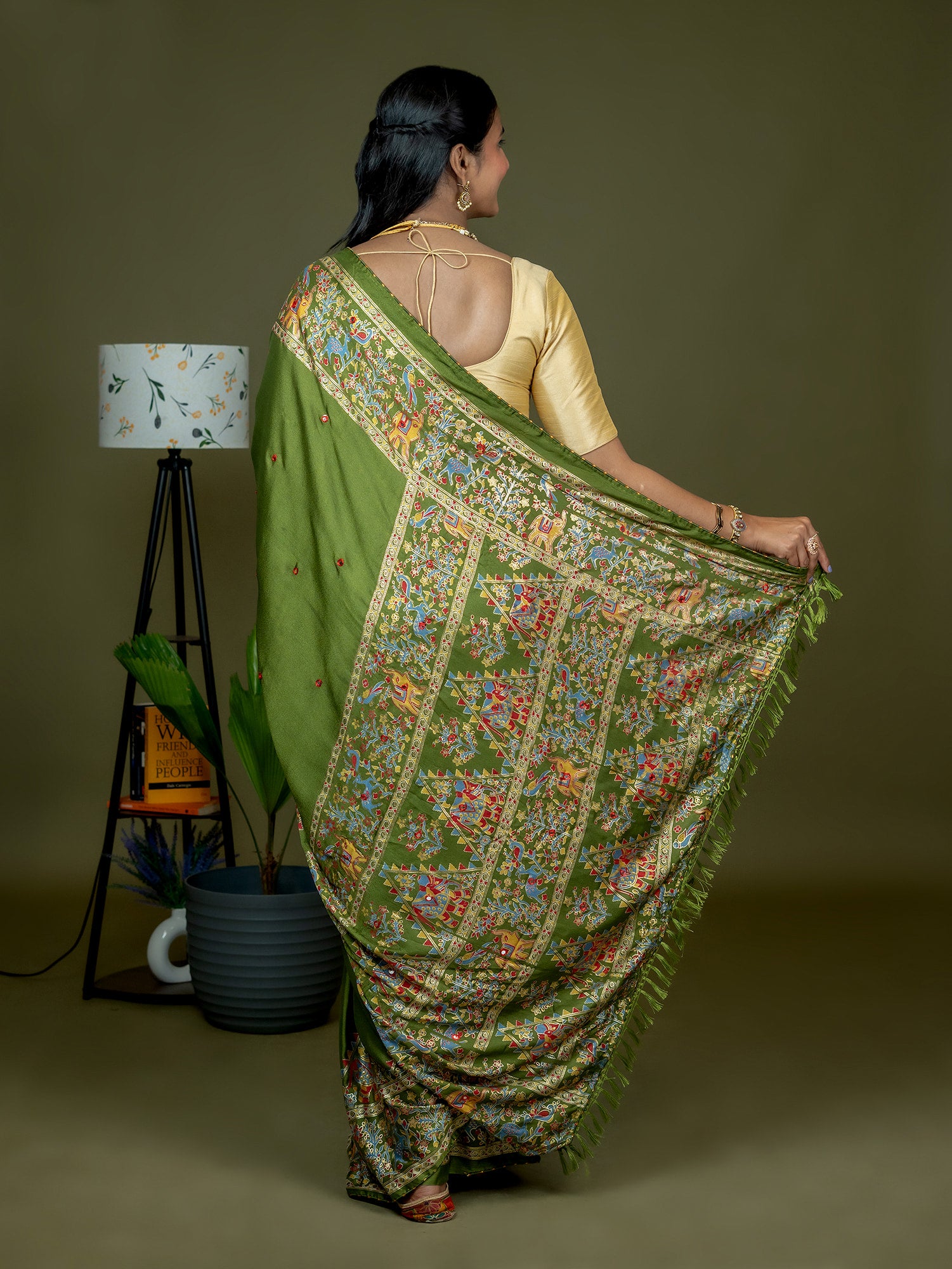 Kutch Print Crepe Saree