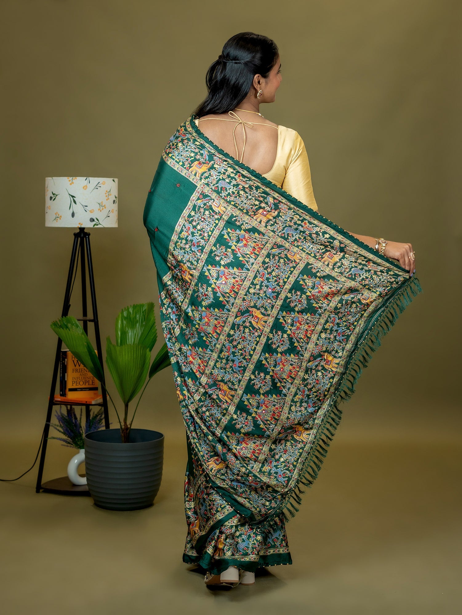 Kutch Print Crepe Saree