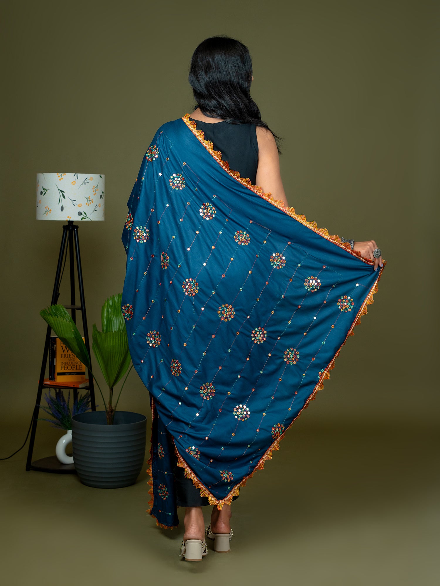 Mirror Work Viscose Rayon Dupatta