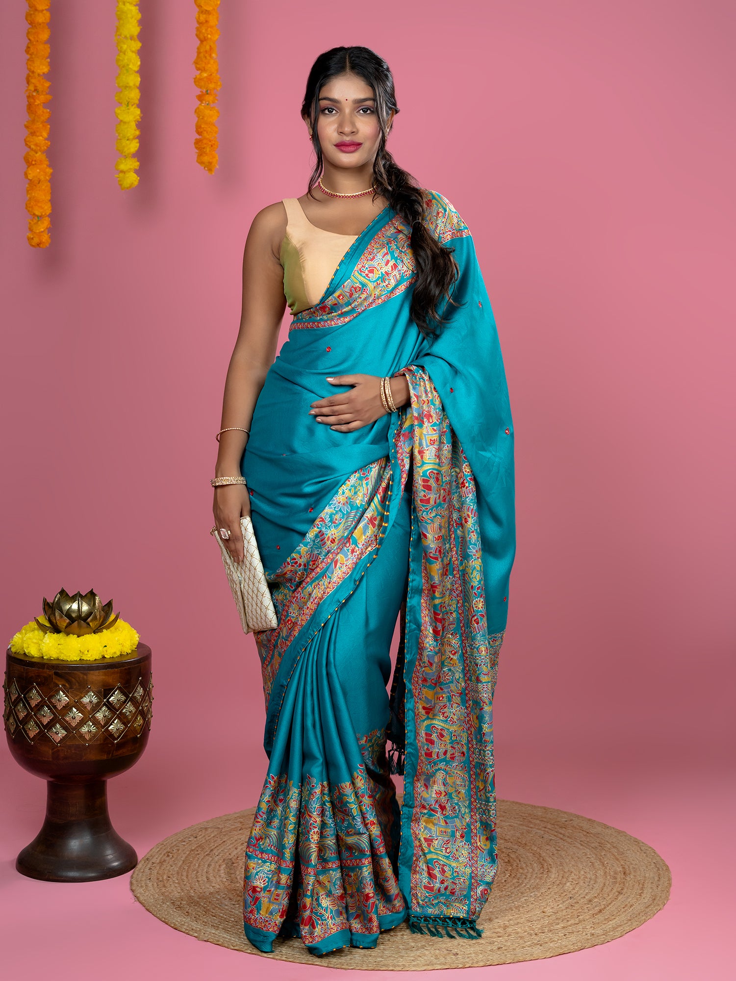 Kutch Print Crepe Saree