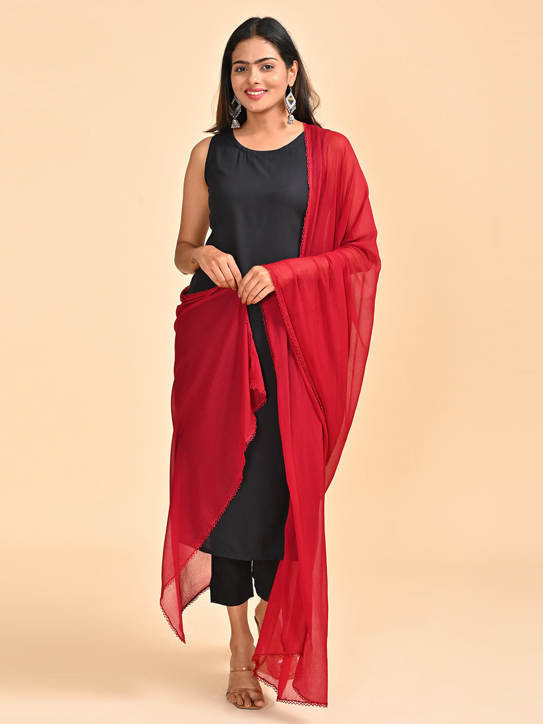 Solid Chiffon Dupatta