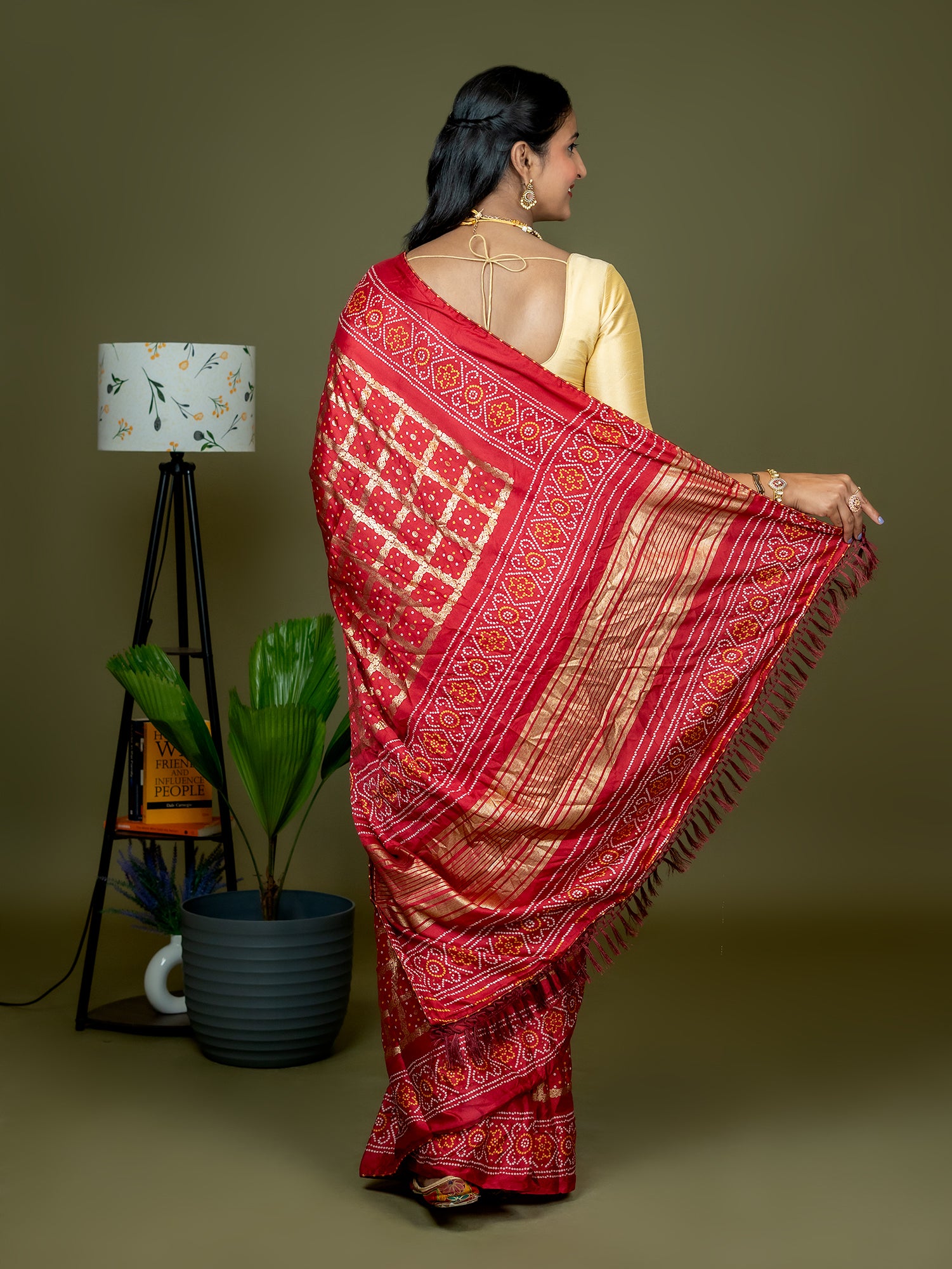 Bandhini Crepe Saree