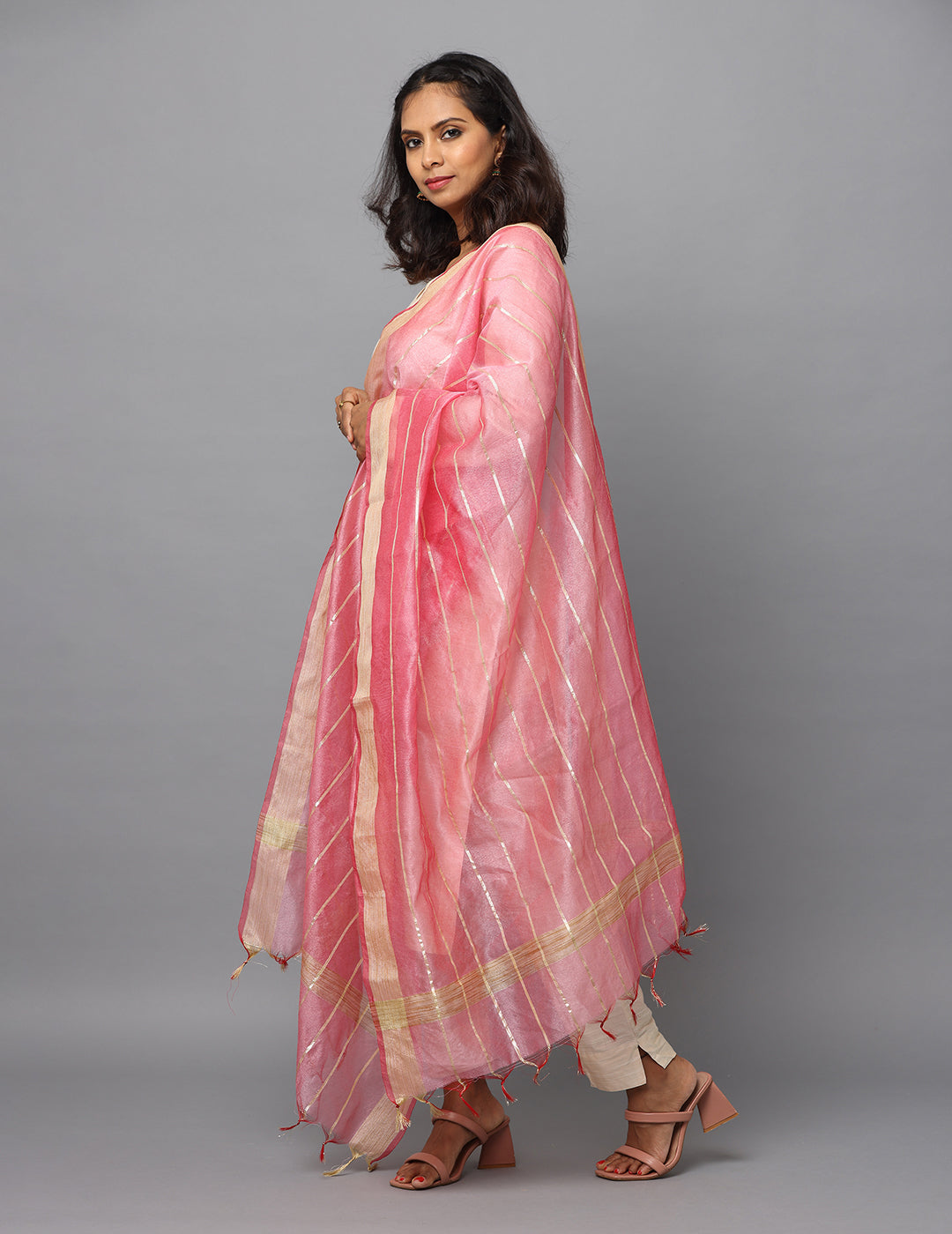 Chanderi Zari weave Dupatta
