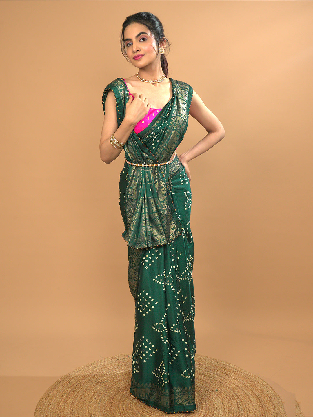 Bandhini Viscose Crepe Saree