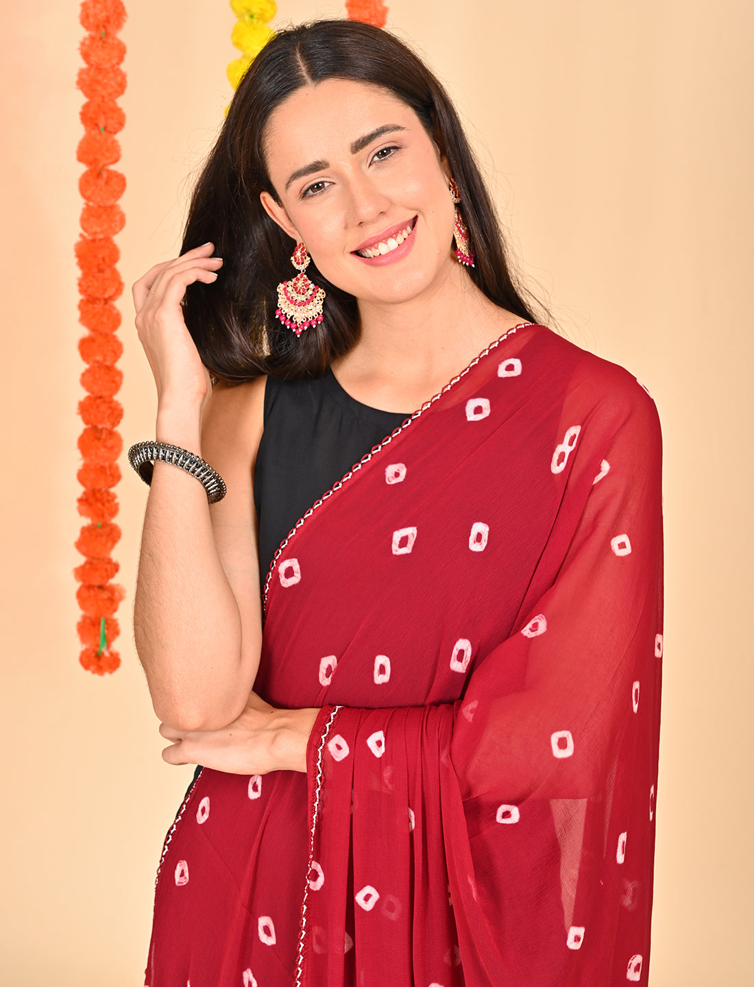 Tie-Dye Bandhej Chiffon Dupatta