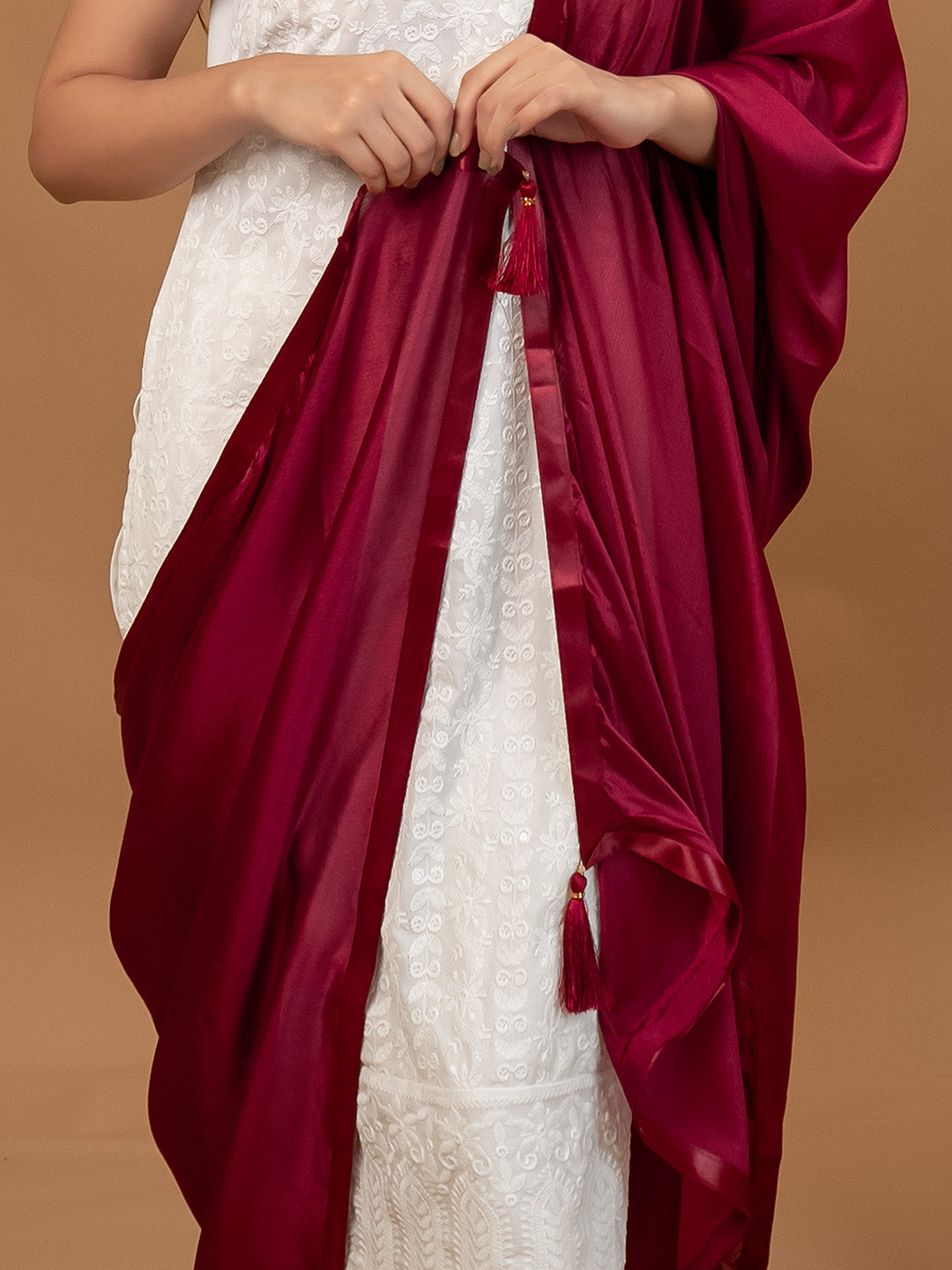 Solid Satin Crepe Dupatta