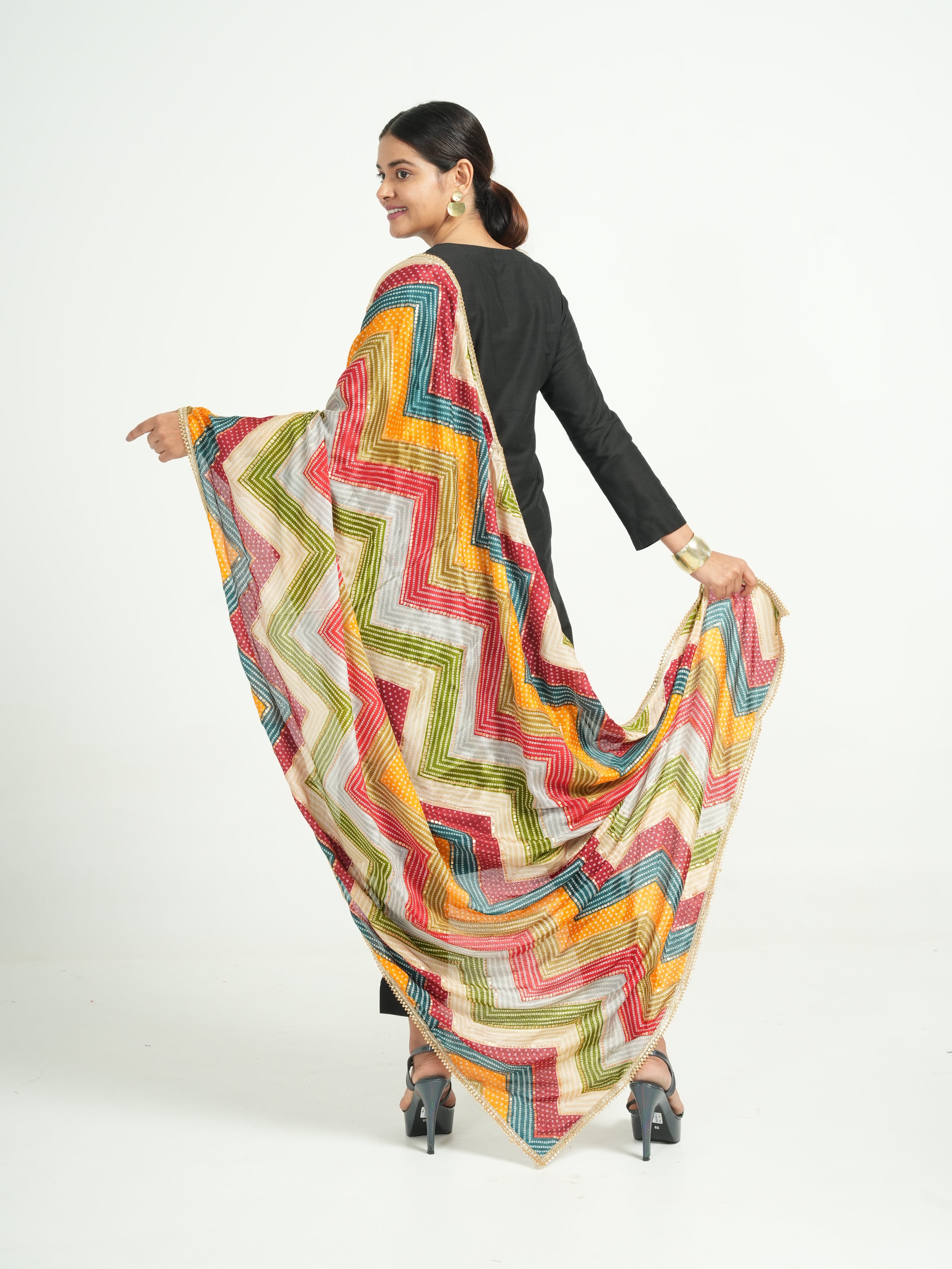 Art Silk Bandhini Dupatta