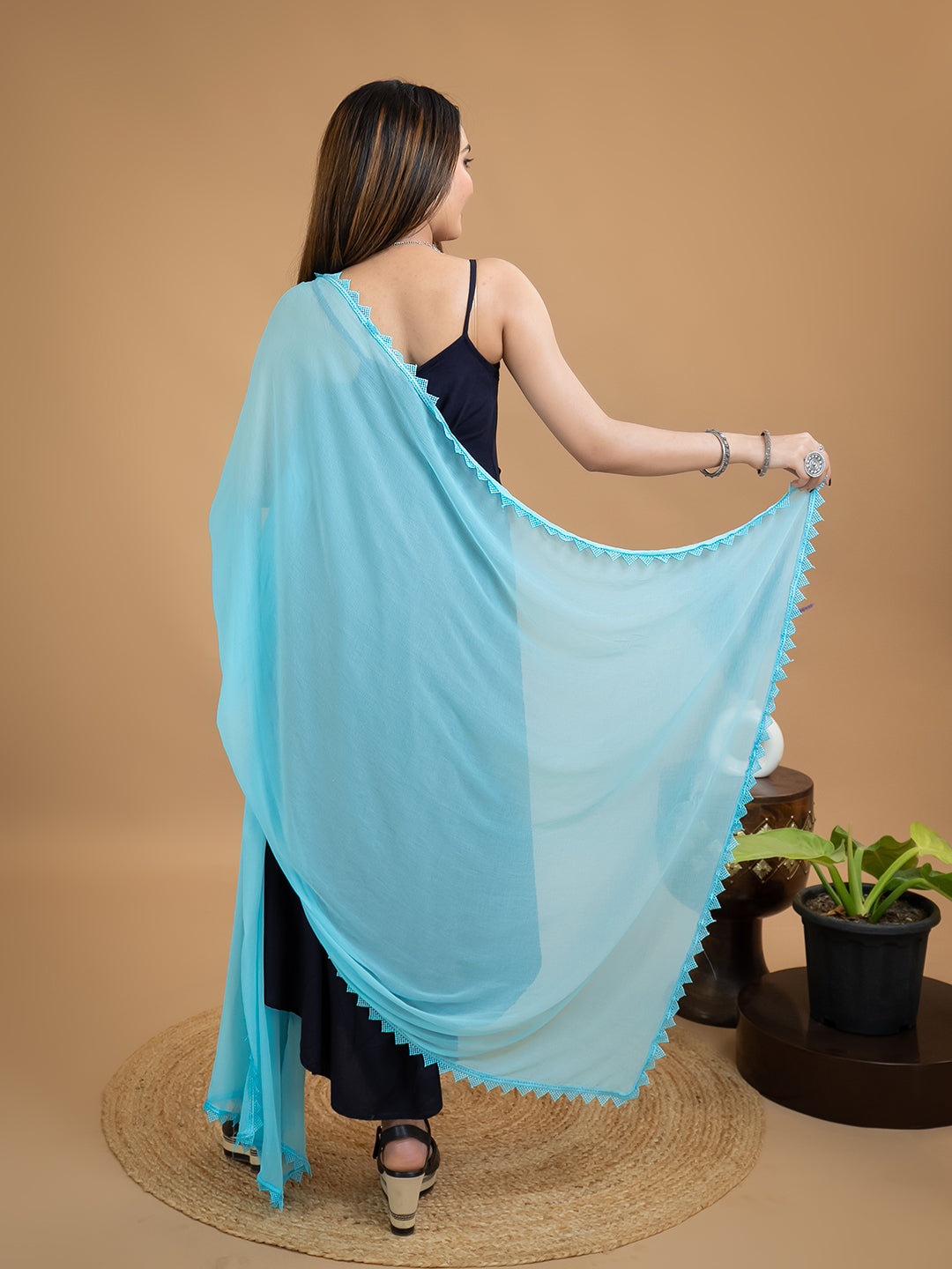 Solid Chiffon Dupatta