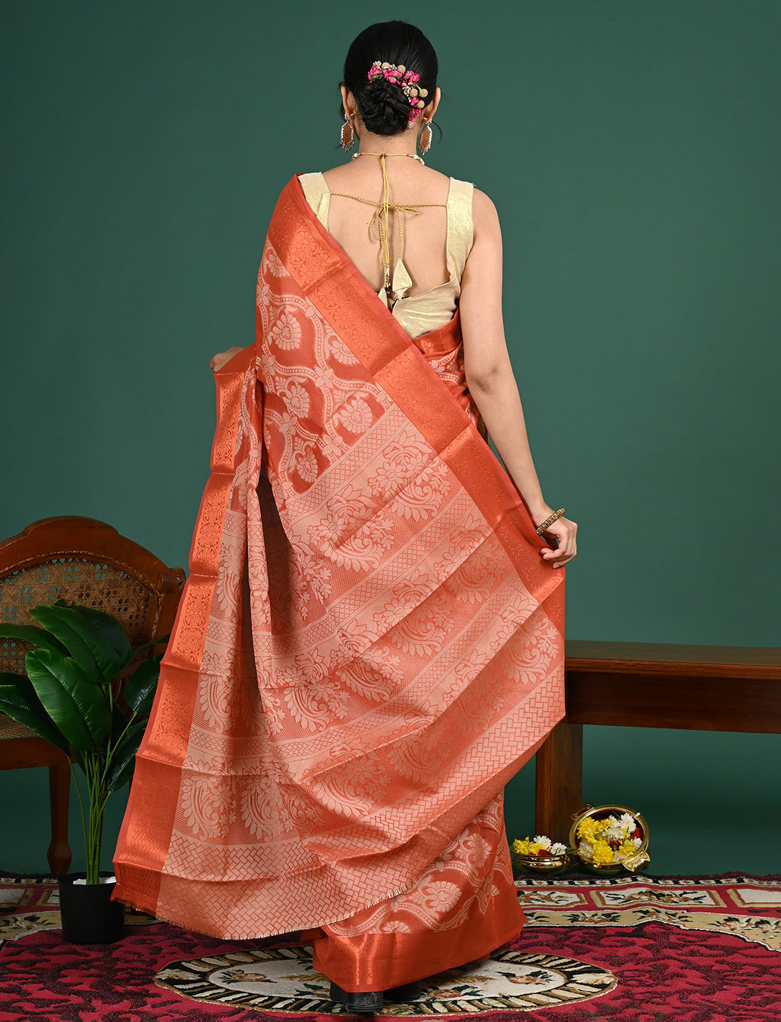 Kota Semi Cotton Geometric Saree