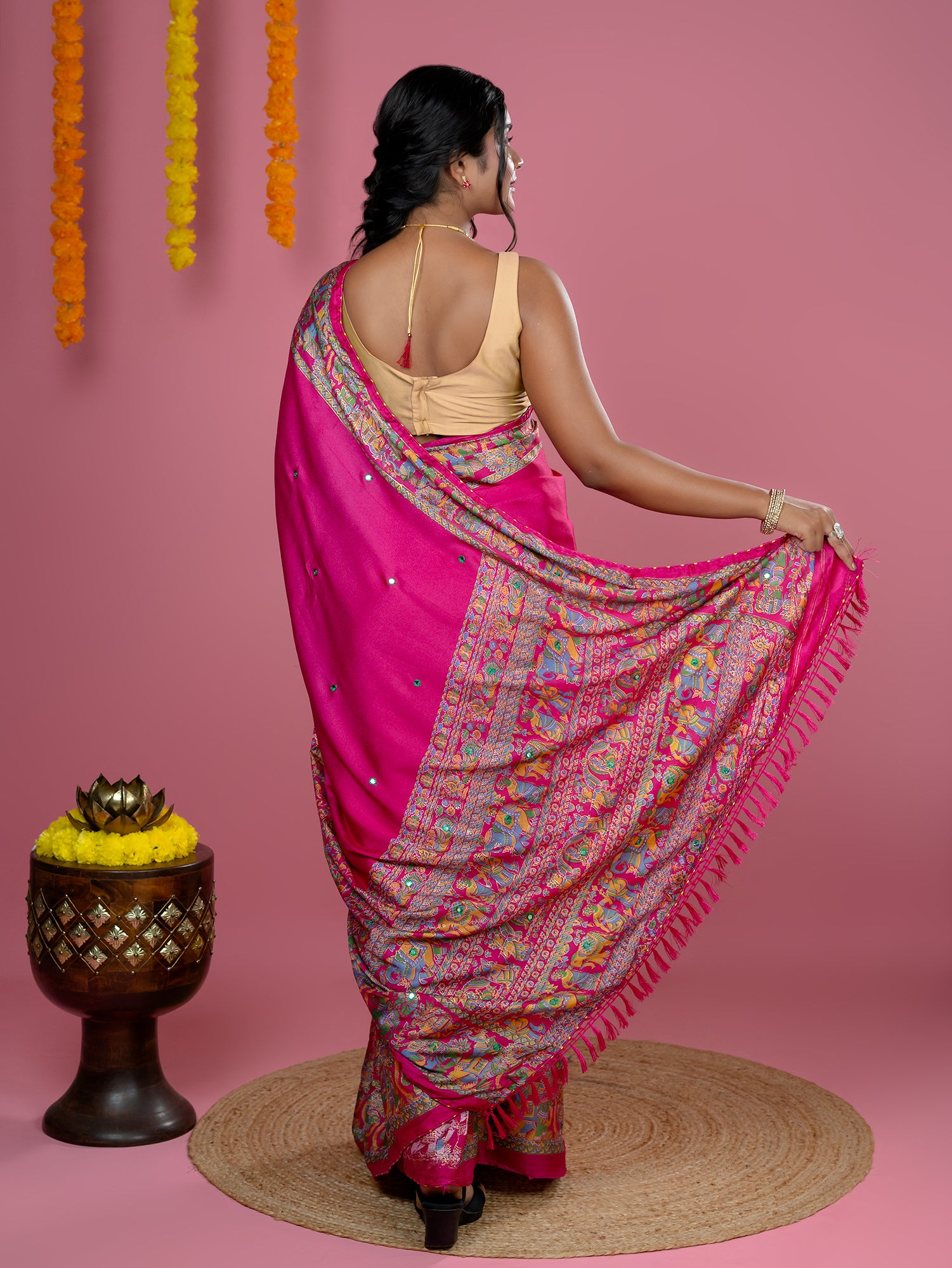 Kutch Print Crepe Saree