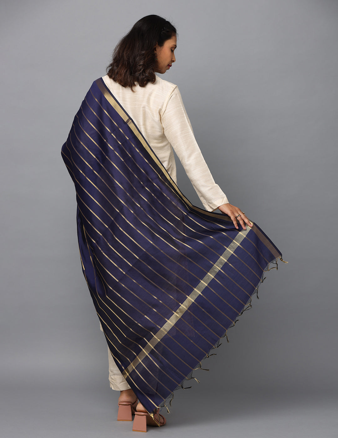Banarasi Silk Stripe Dupatta