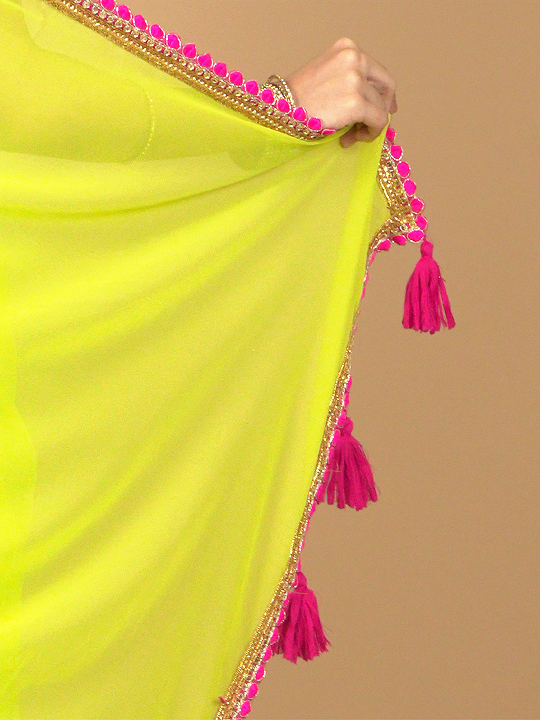 Solid Georgette Saree