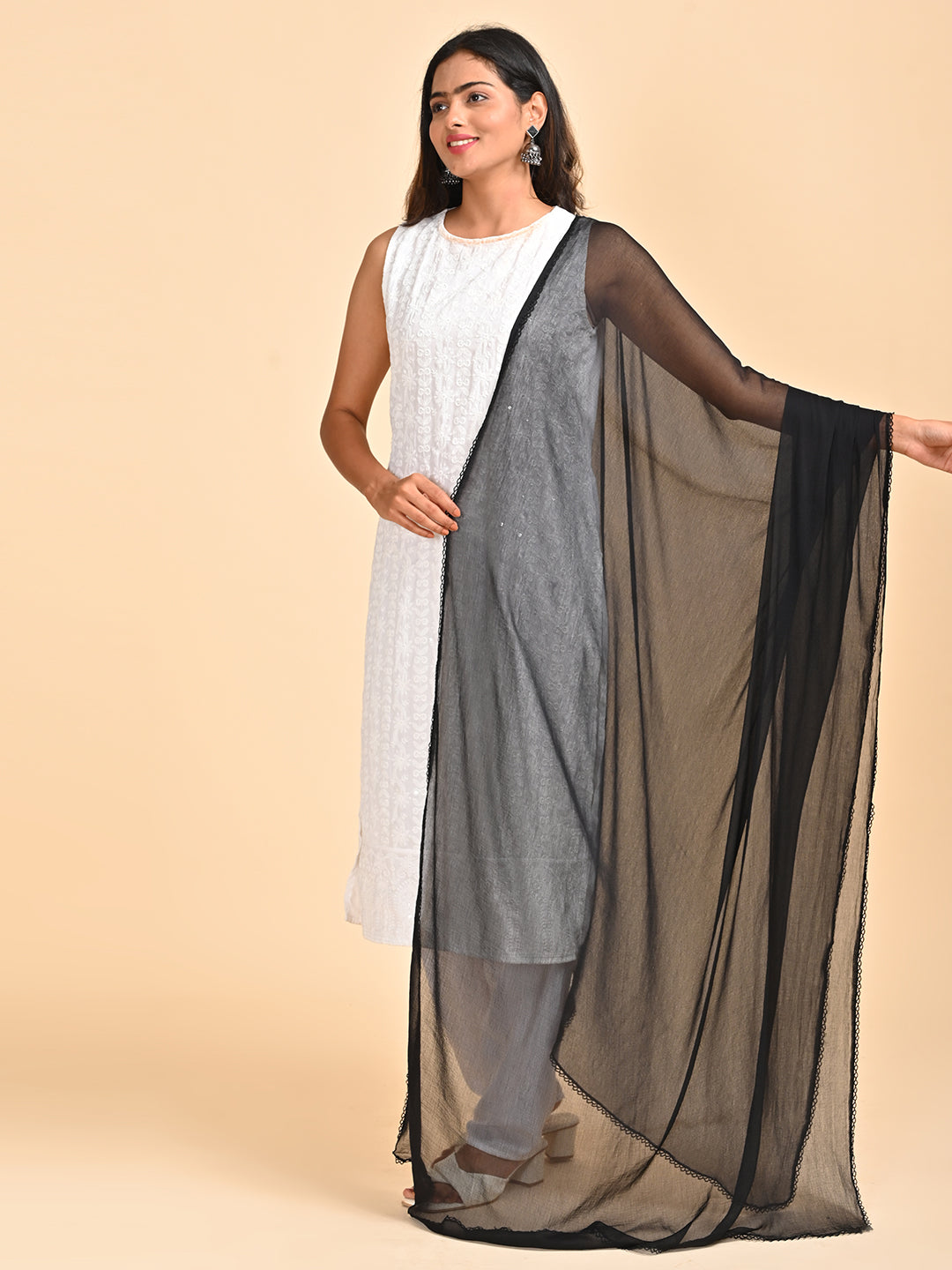 Solid Chiffon Dupatta