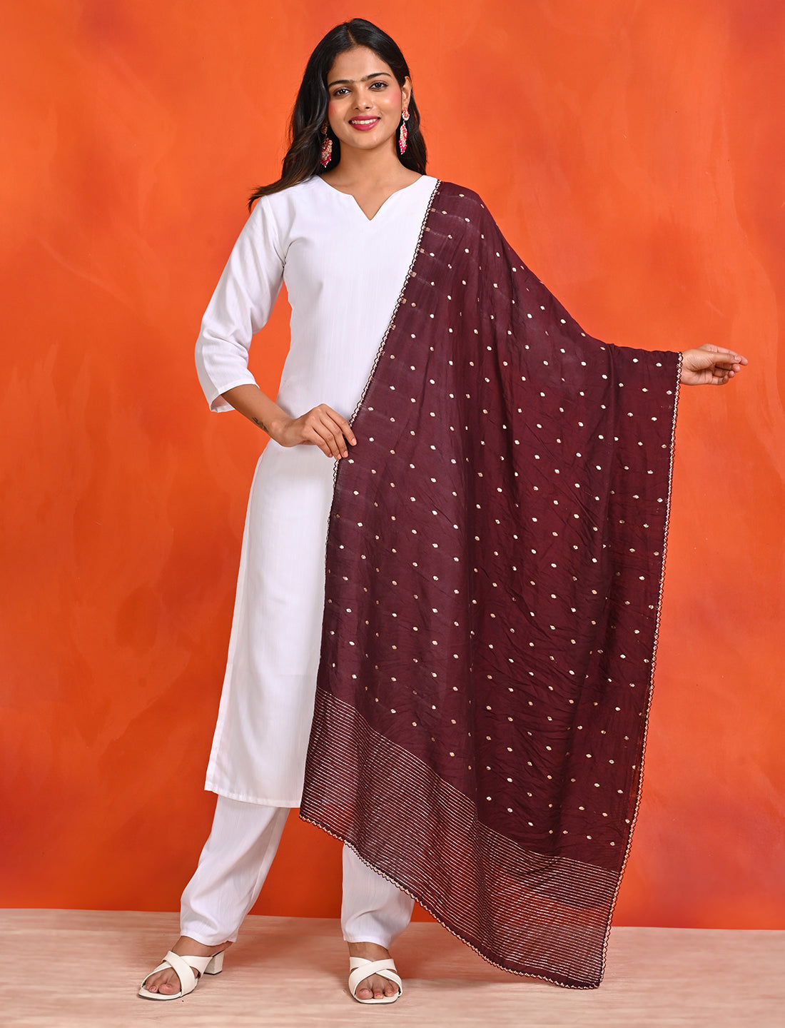 Chanderi Zari weave Dupatta