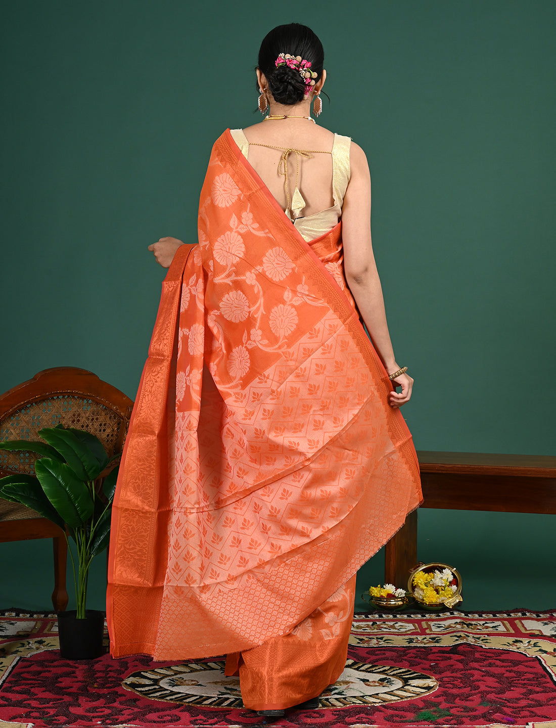 Kota Semi Cotton Geometric Saree
