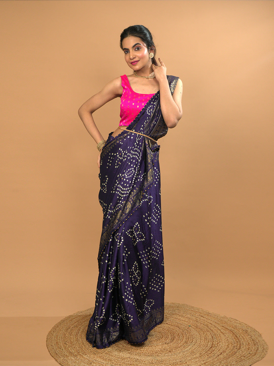 Bandhini Viscose Crepe Saree