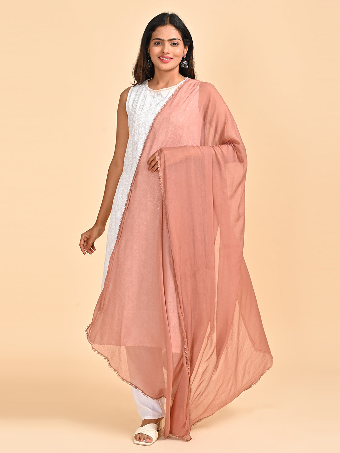 Solid Chiffon Dupatta