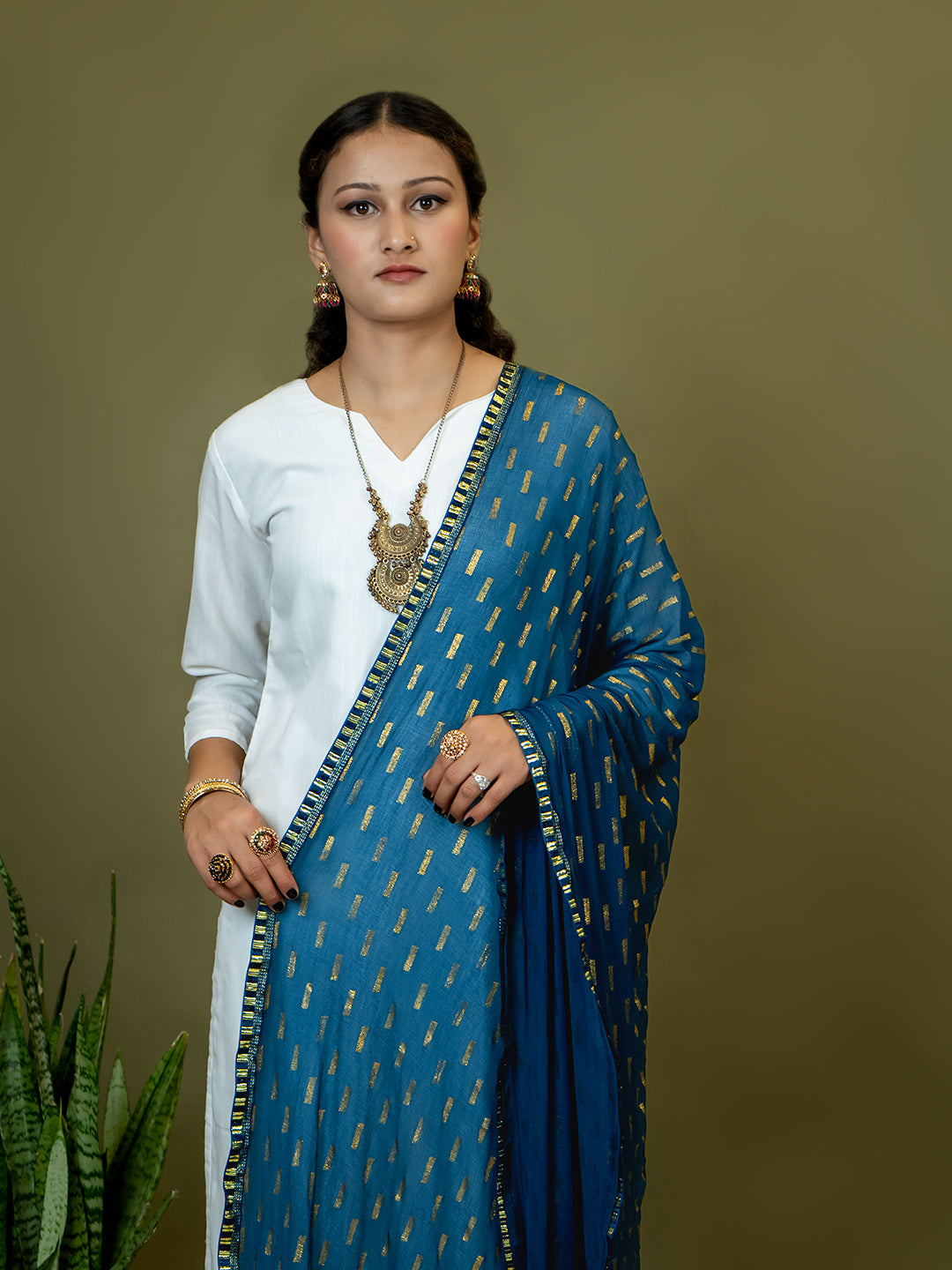 Chiffon Gold Print Dupatta