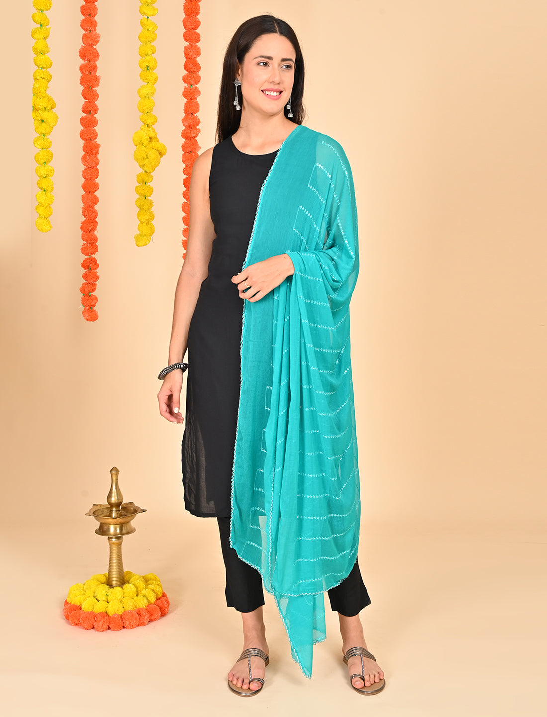 Chiffon Stripe Dupatta