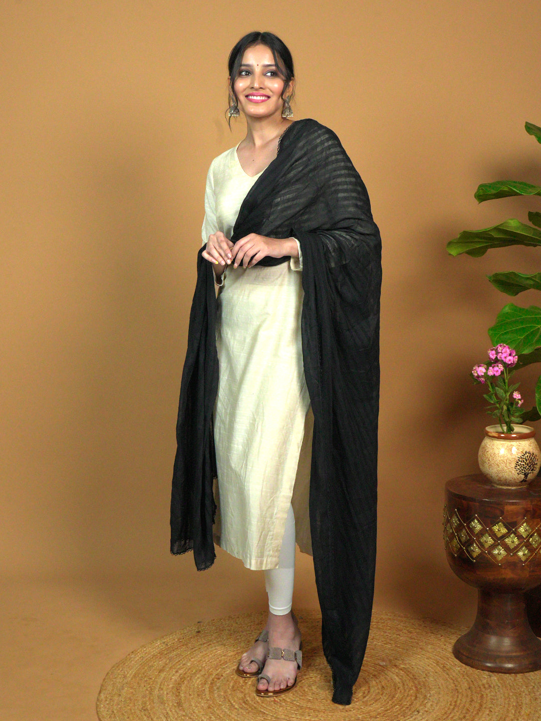 Stripe Cotton Dupatta