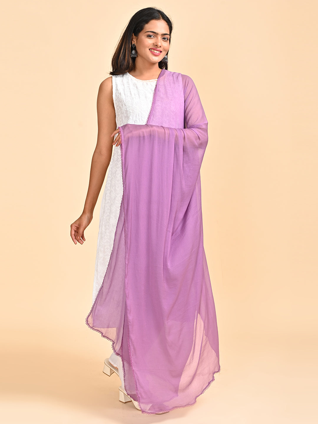 Solid Chiffon Dupatta