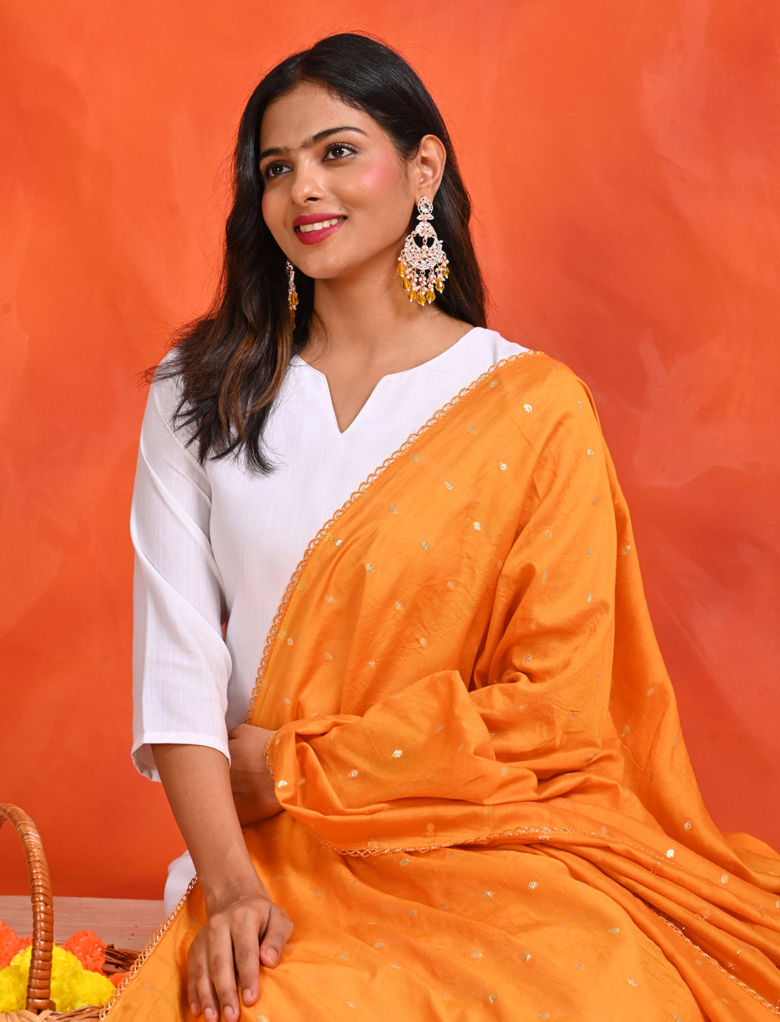 Chanderi Zari weave Dupatta