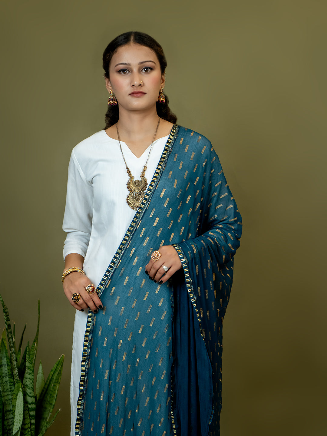 Chiffon Gold Print Dupatta