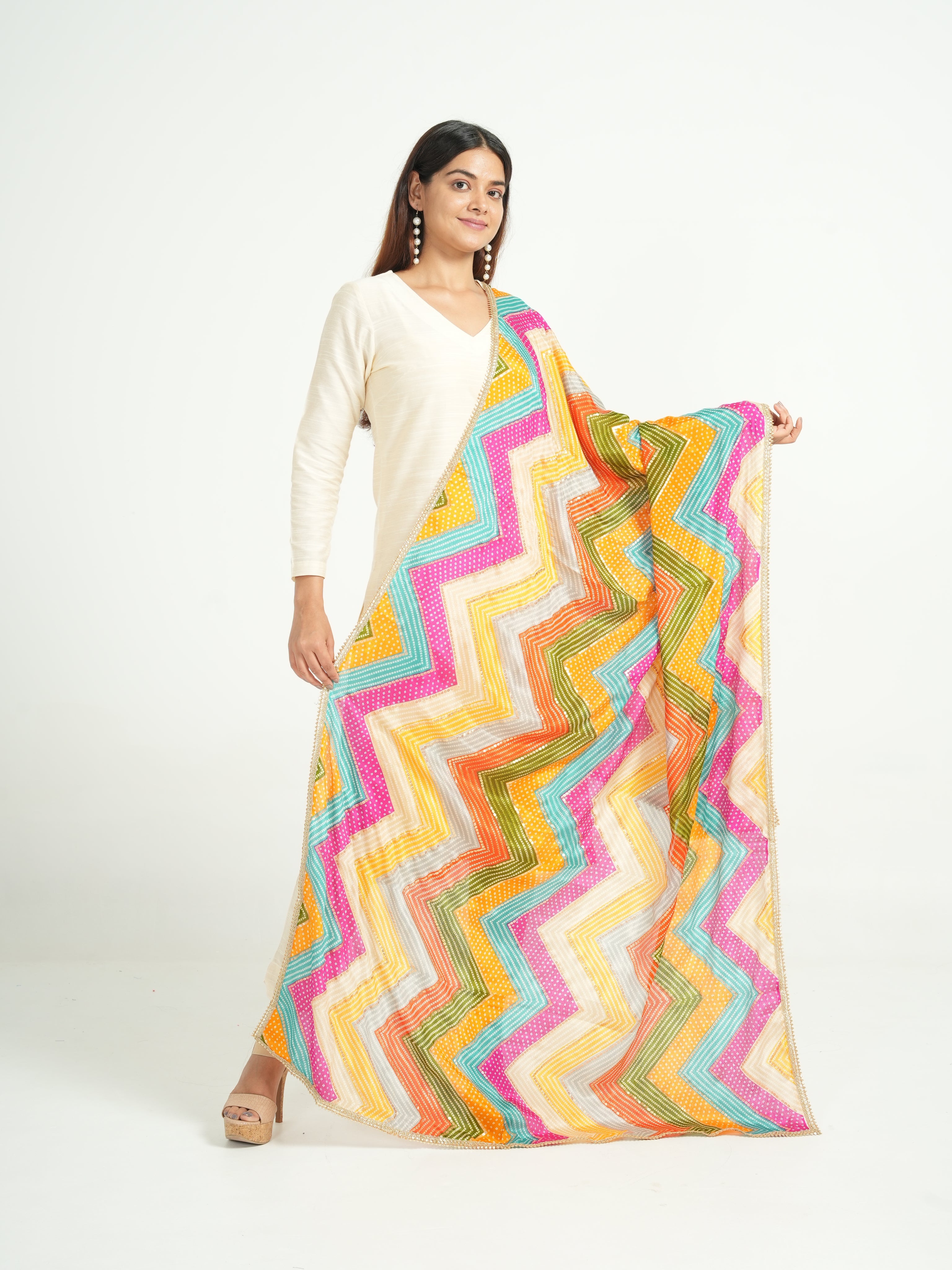 Art Silk Bandhini Dupatta