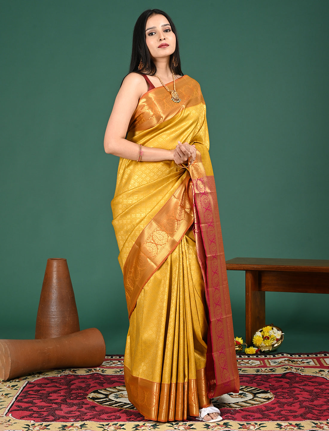 South Art Silk Geometric Saree
