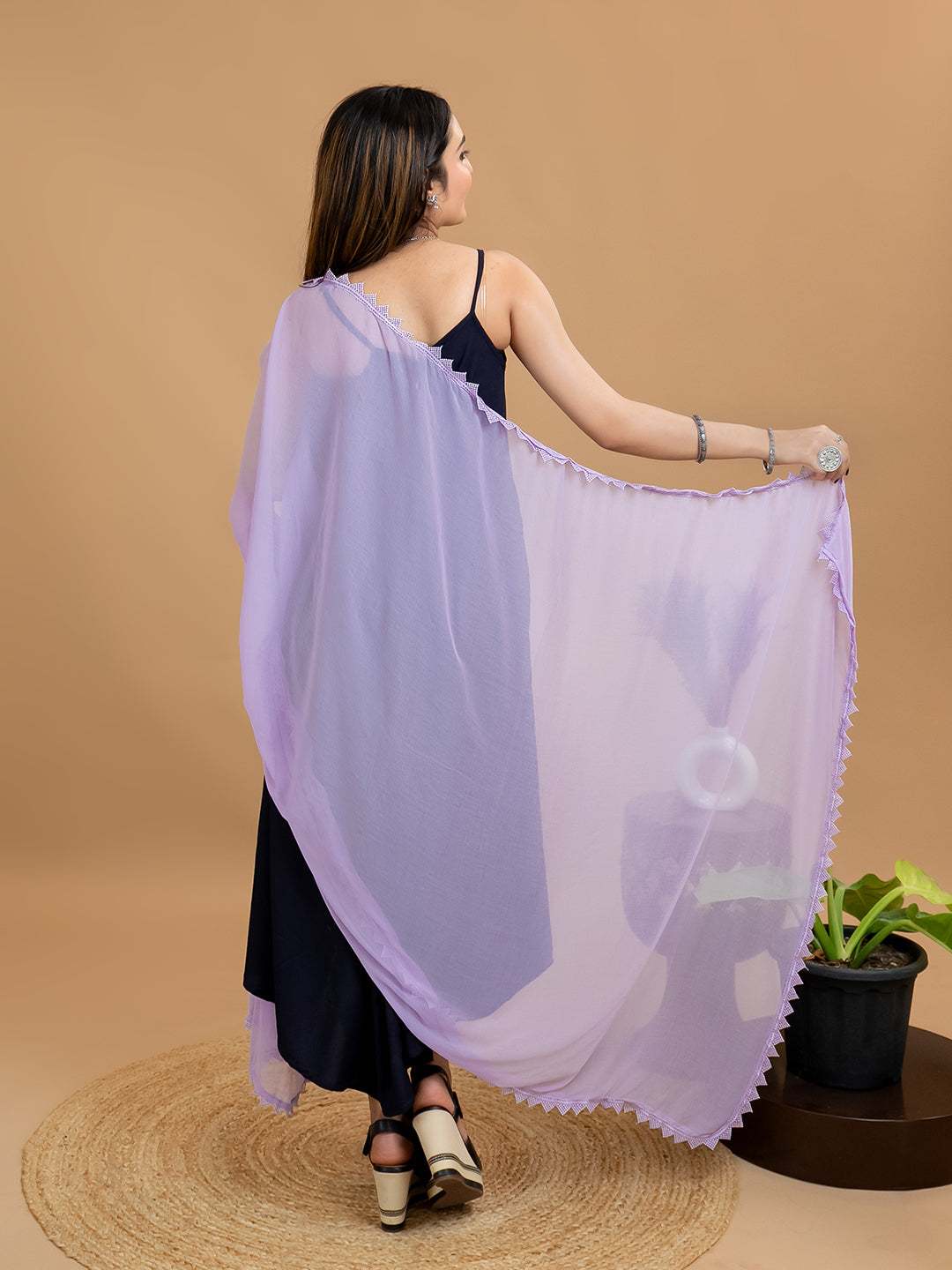 Solid Chiffon Dupatta