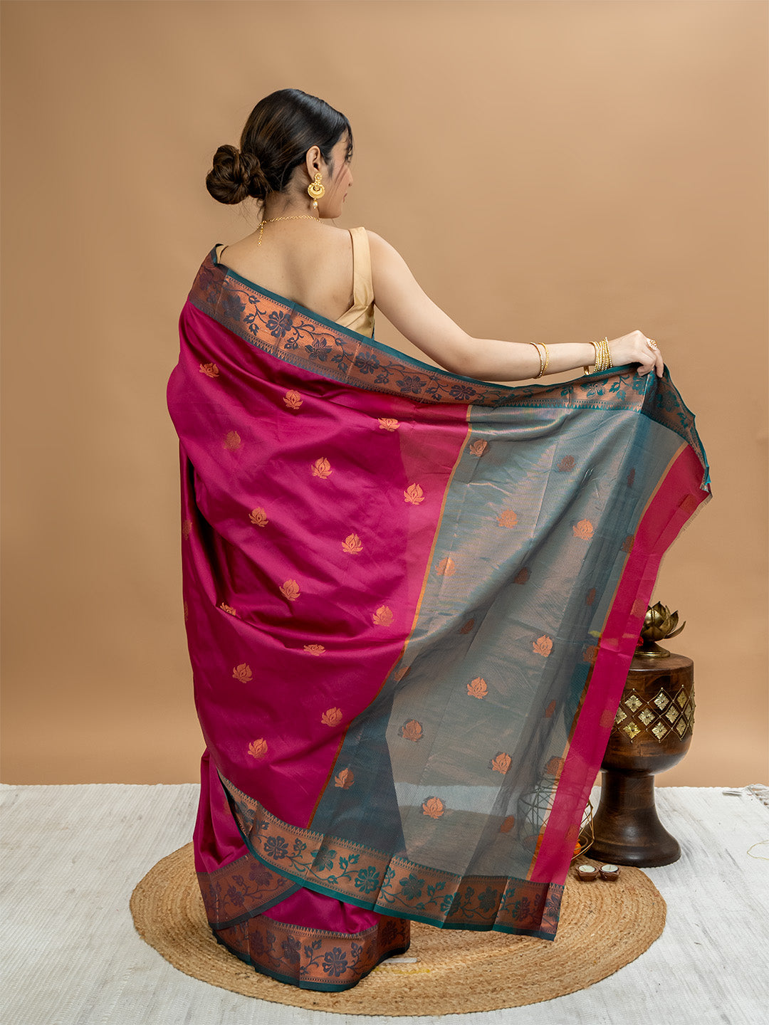 Fuchsia Festive Saree