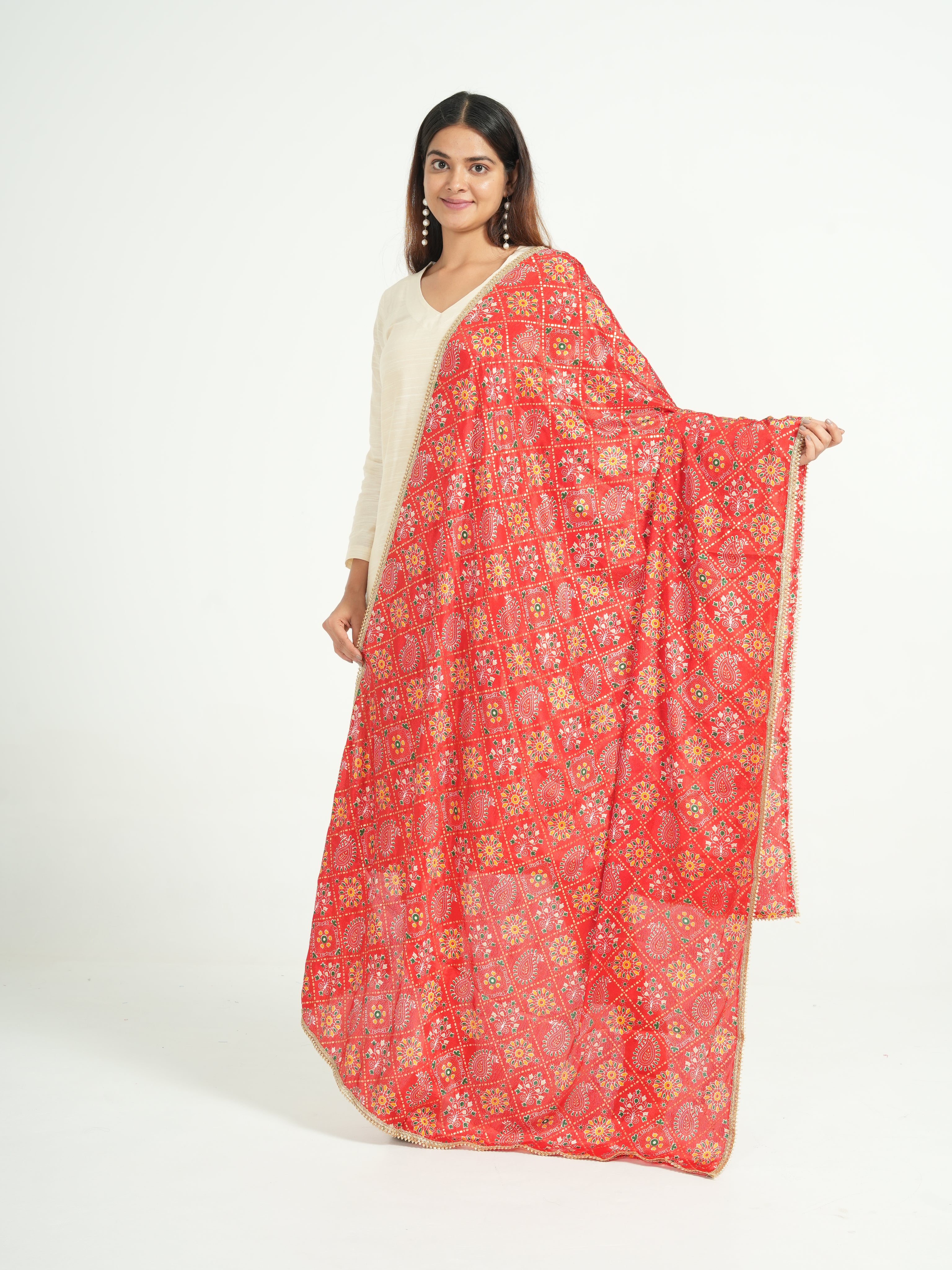 Art Silk Bandhini Dupatta